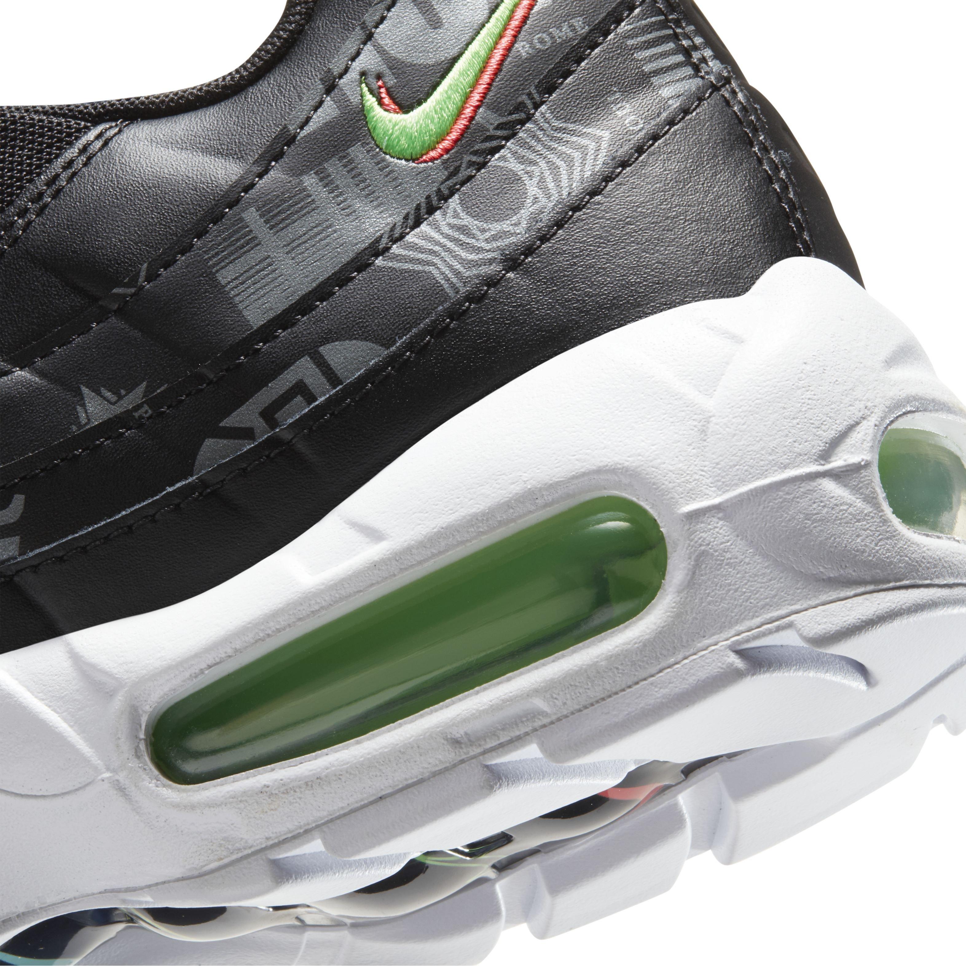 Nike Air Max 95 SE Black Green Strike Flash Crimson White Men s Shoe Hibbett