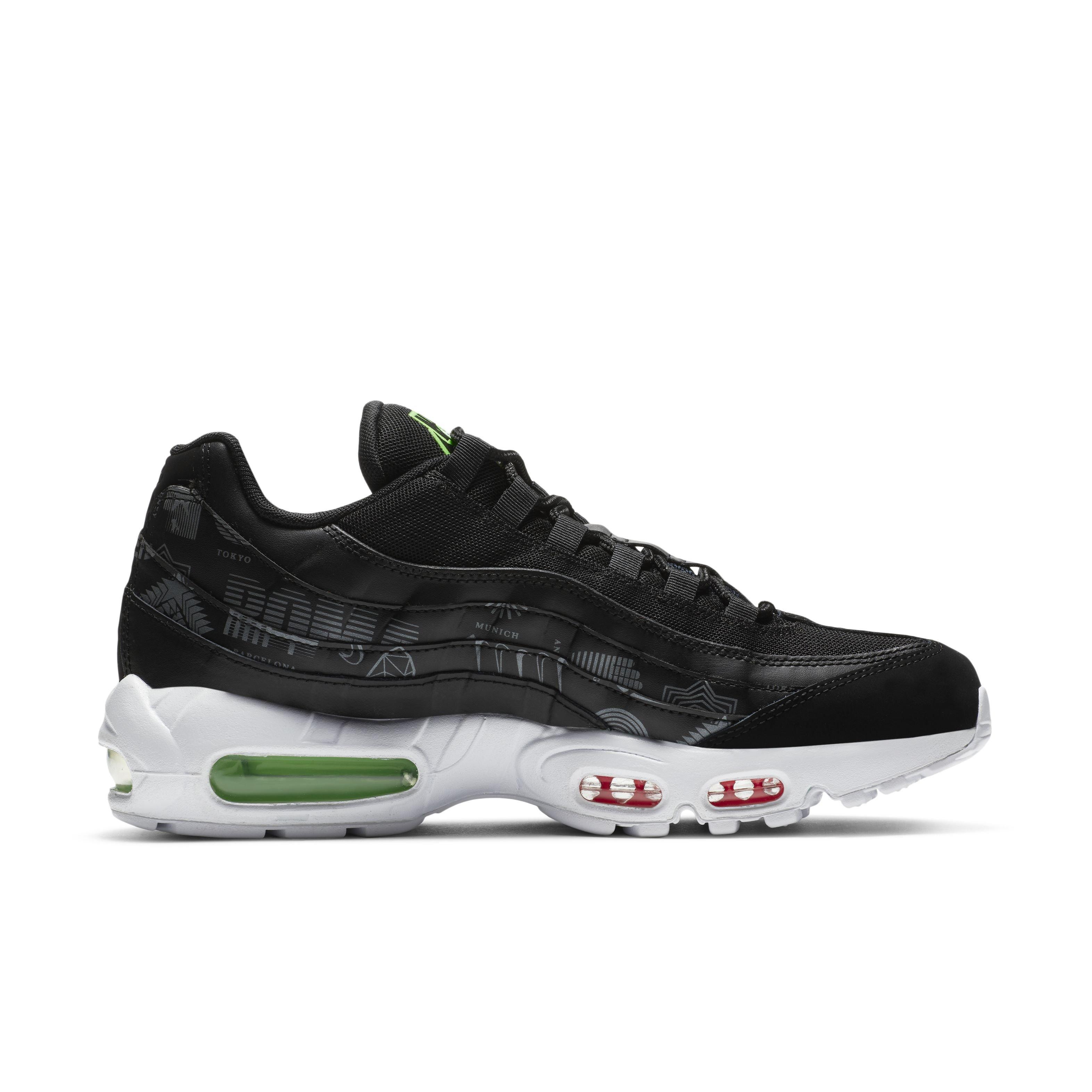 Nike Air Max 95 SE Black Green Strike Flash Crimson White Men s Shoe Hibbett