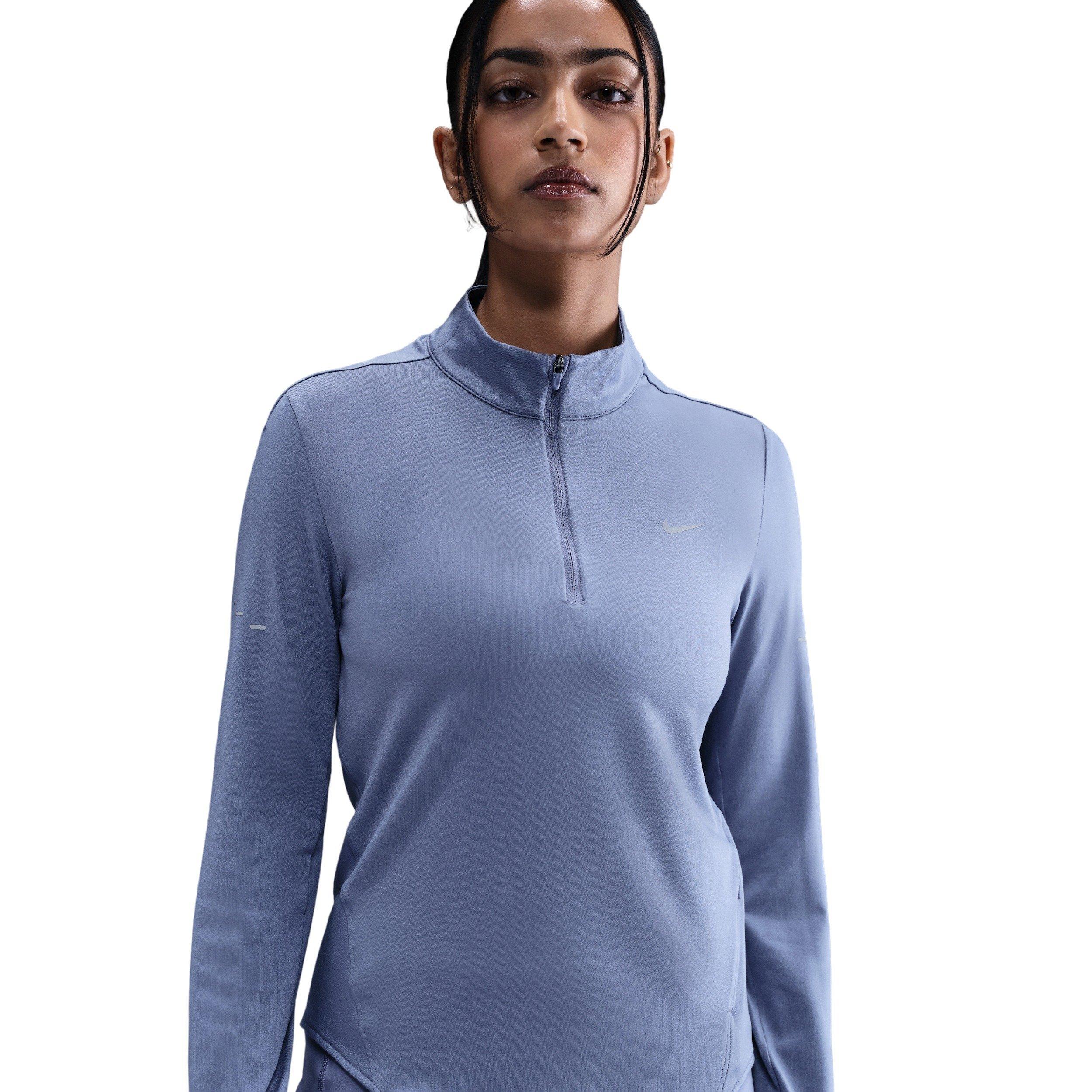 Nike Women's Swift Dri-FIT UV 1/4-Zip Running Top -Indigo - INDIGO Thumbnail View 1