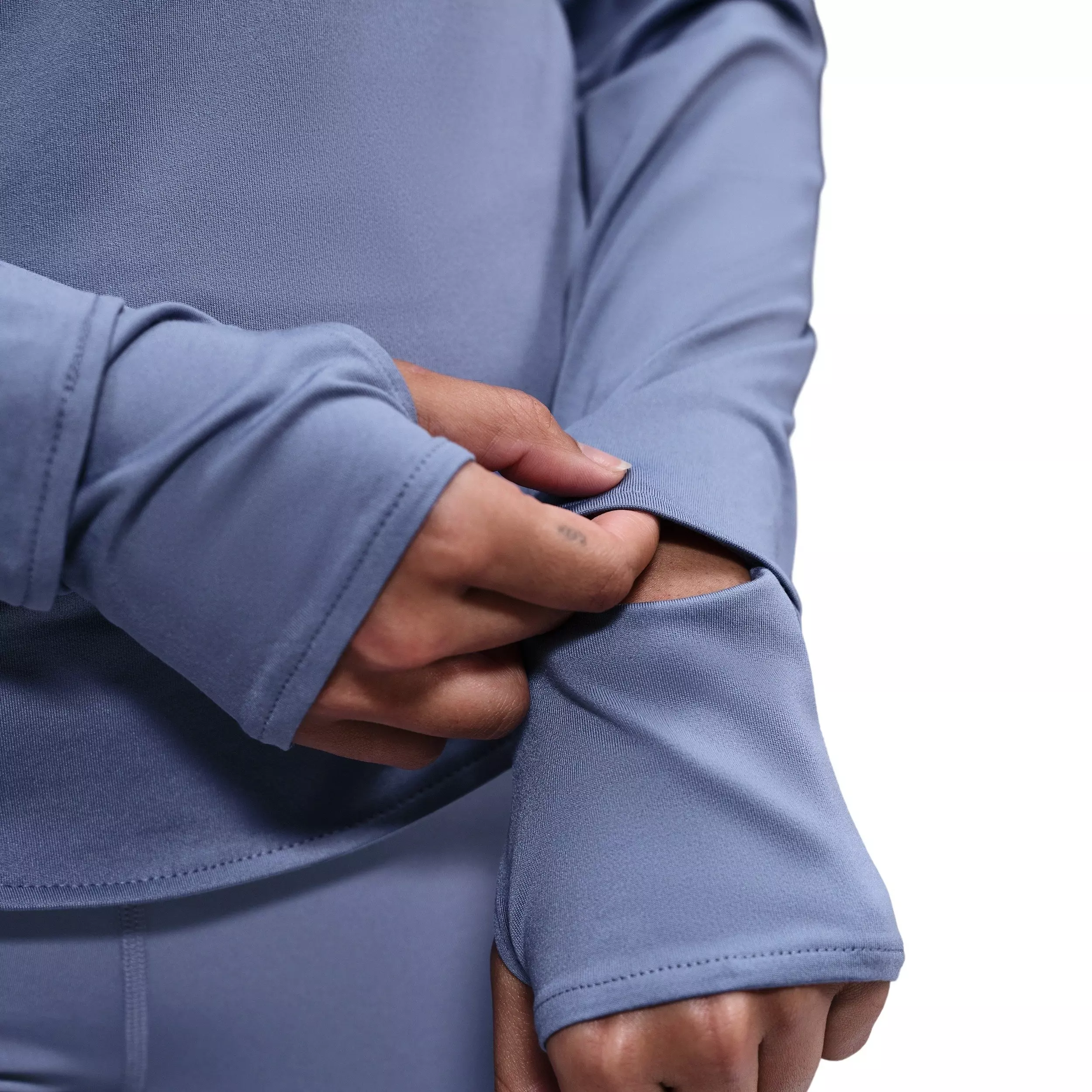 Nike Women's Swift Dri-FIT UV 1/4-Zip Running Top -Indigo - INDIGO