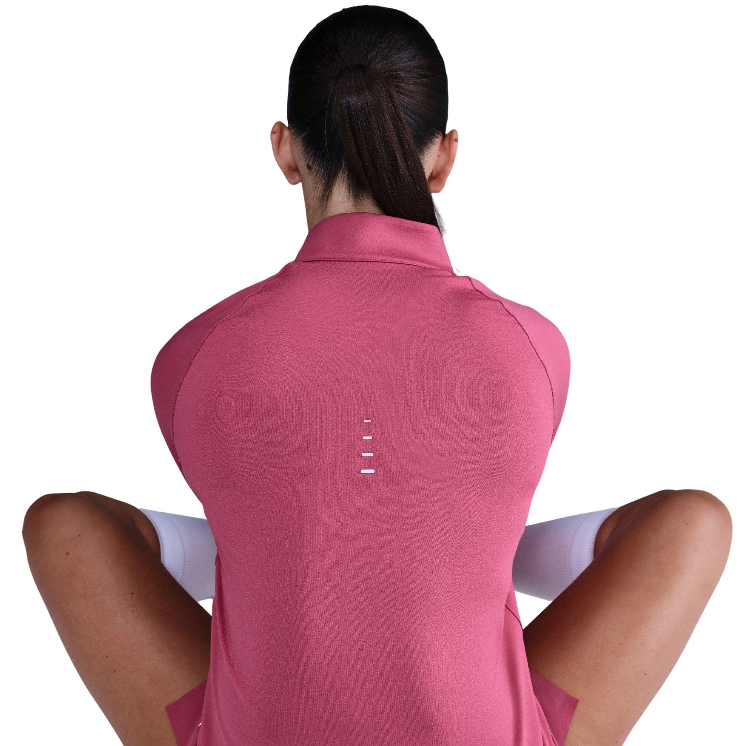 Nike Women's Swift Dri-FIT UV 1/4-Zip Running Top - Beet Purple - BEET PURPLE Thumbnail View 2