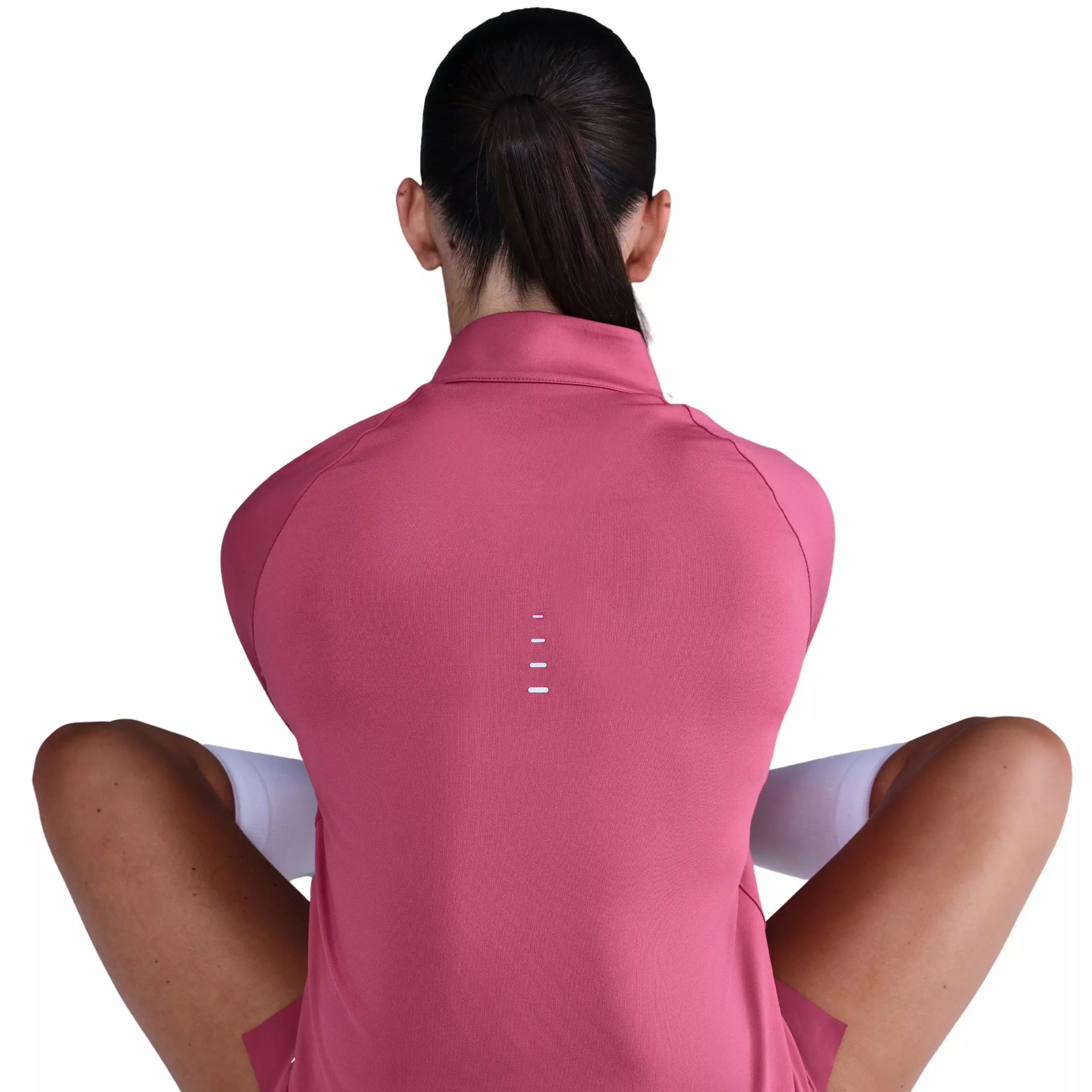 Nike Women's Swift Dri-FIT UV 1/4-Zip Running Top -Beet Purple - BEET PURPLE