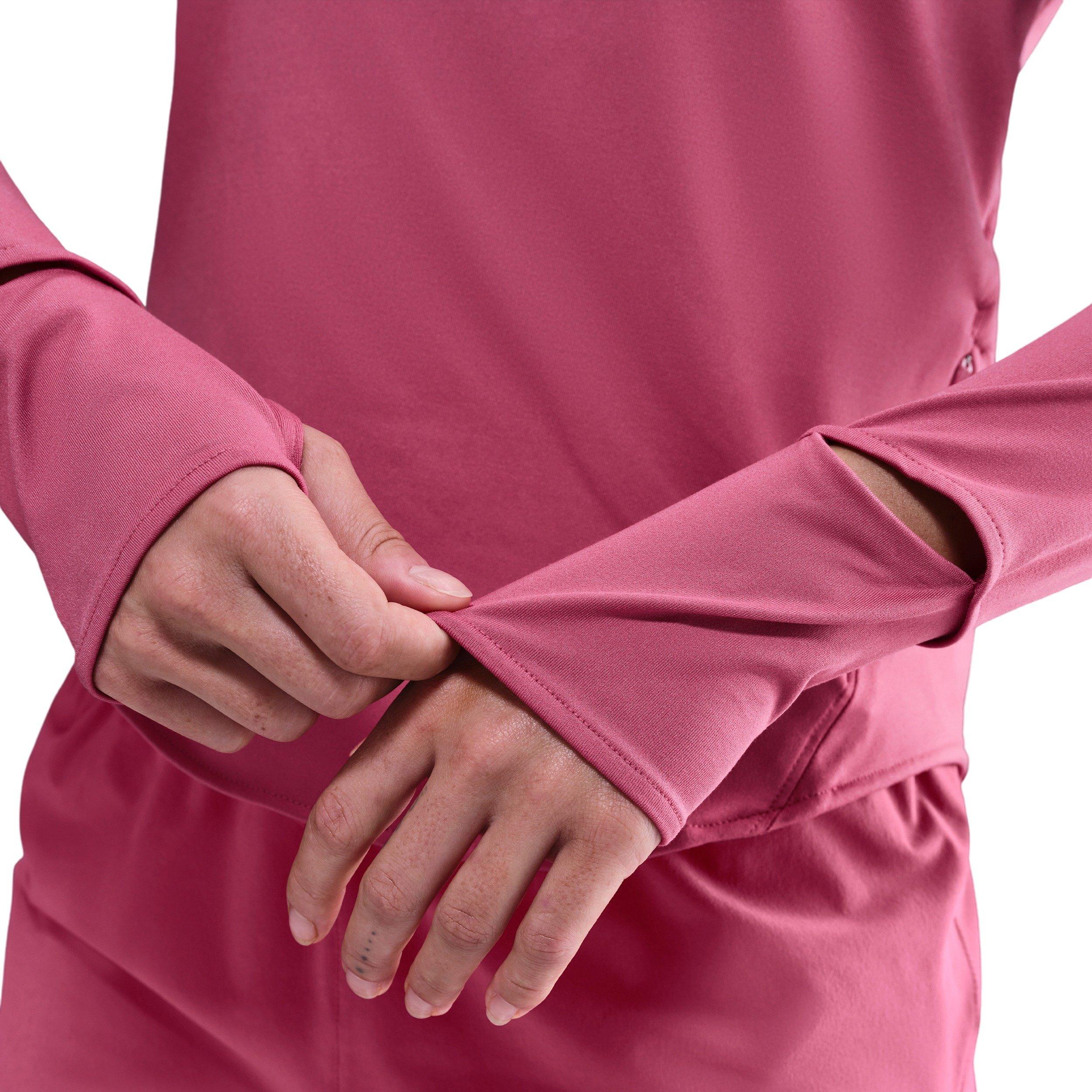 Nike Women's Swift Dri-FIT UV 1/4-Zip Running Top - Beet Purple - BEET PURPLE Thumbnail View 6