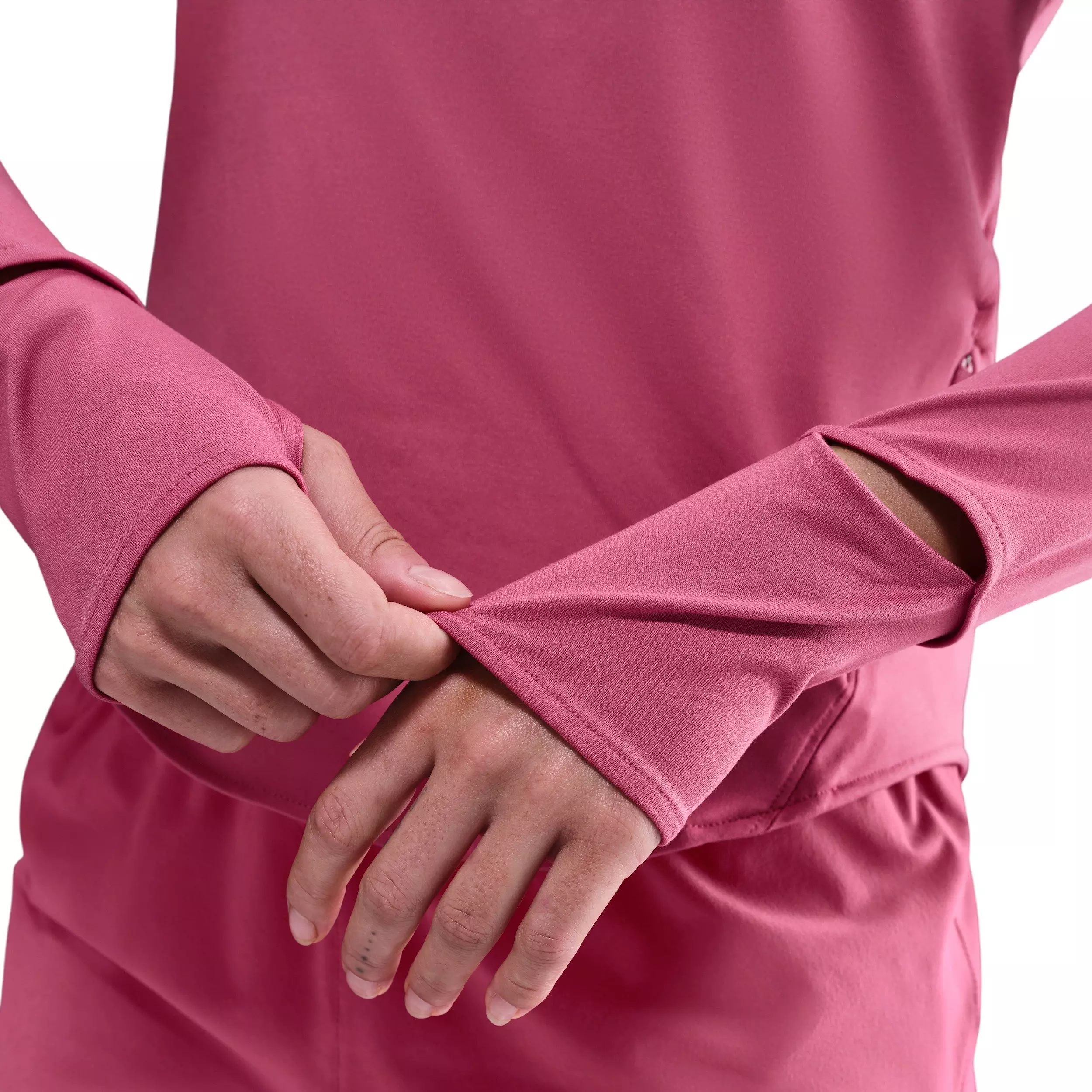 Nike Women's Swift Dri-FIT UV 1/4-Zip Running Top - Beet Purple - BEET PURPLE