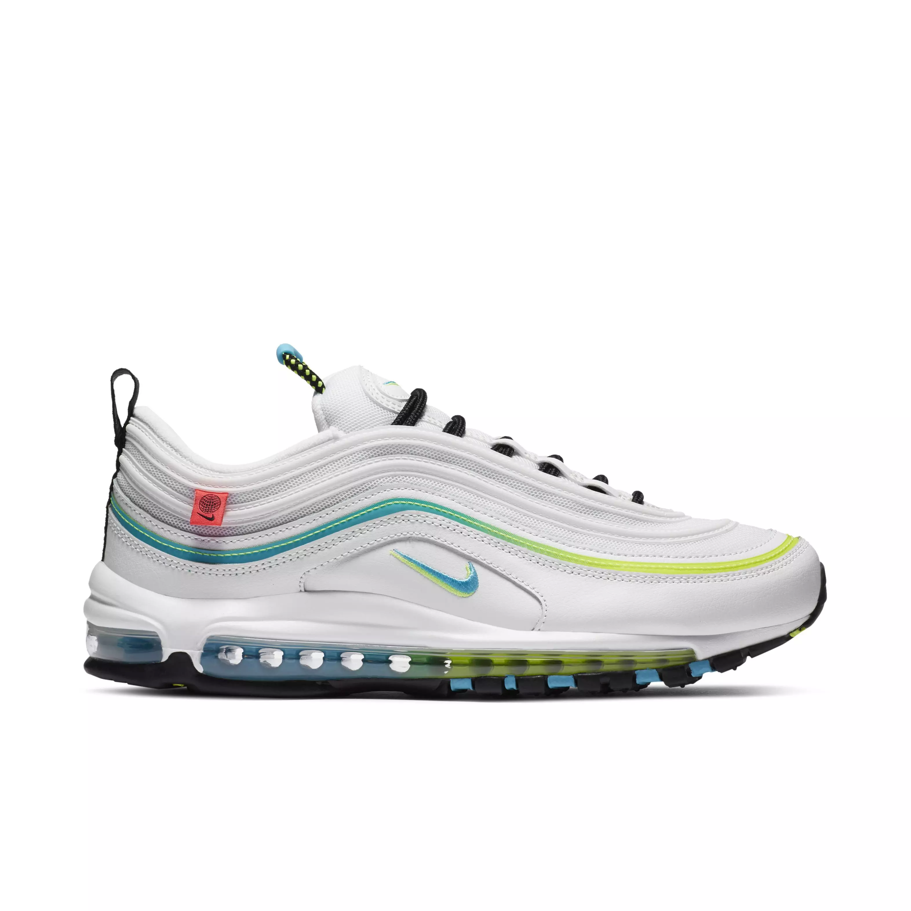 Nike Air Max 97 SE "White/Volt/Black/Blue Fury" Men's Shoe - WHITE