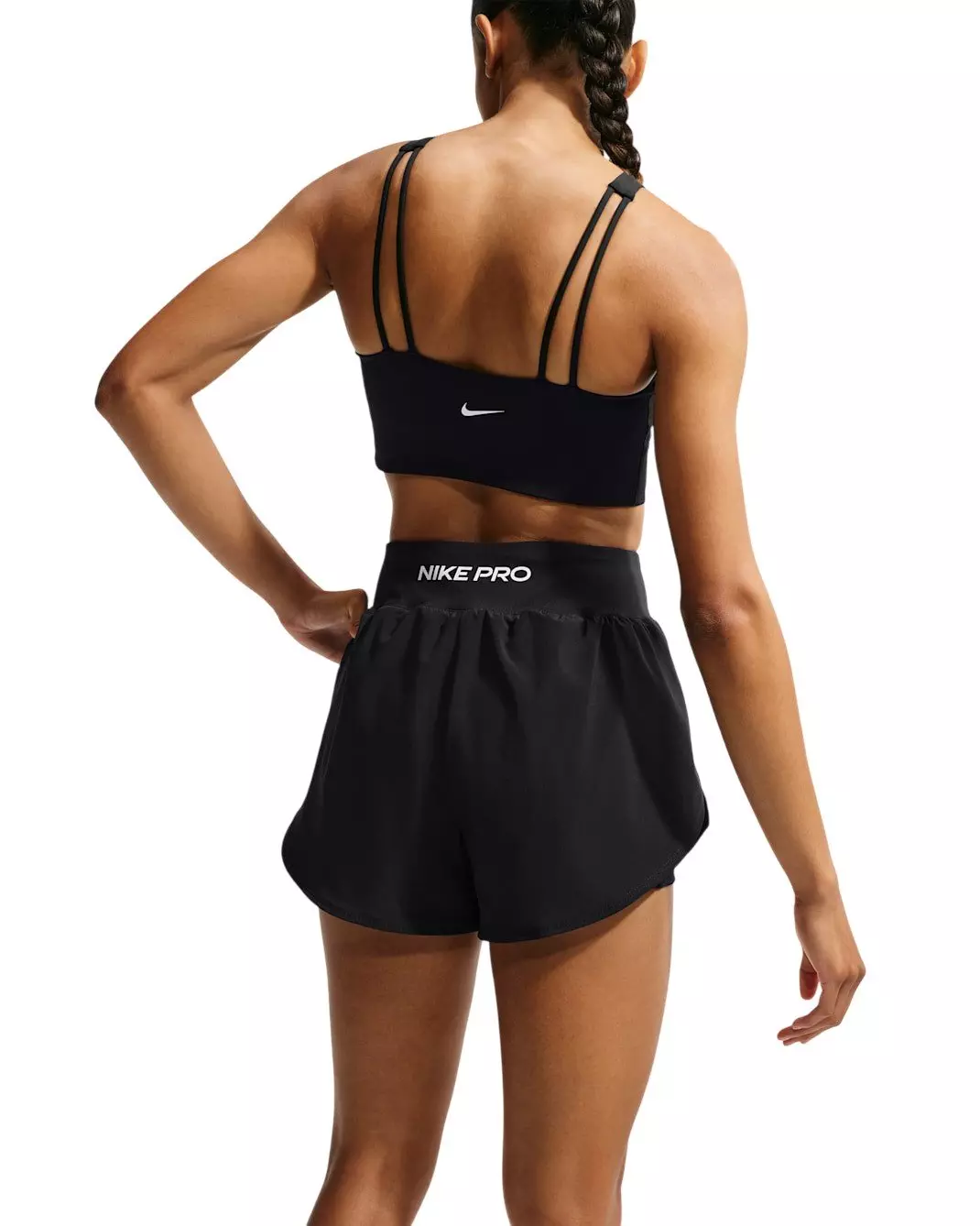Nike Women's Pro Sculpt 2-in-1 Dri-FIT High-Waisted Shorts - Black - BLACK