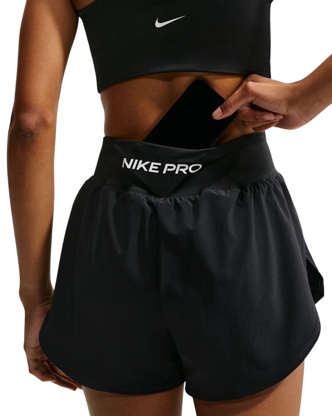 Nike Women's Pro Sculpt 2-in-1 Dri-FIT High-Waisted Shorts - Black - BLACK