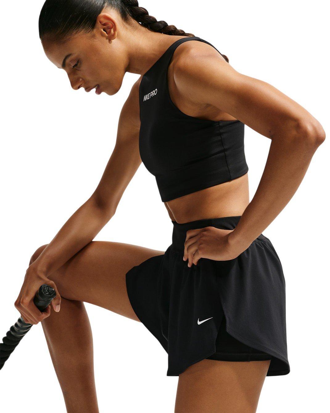 Nike Women's Pro Sculpt 2-in-1 Dri-FIT High-Waisted Shorts - Black - BLACK
