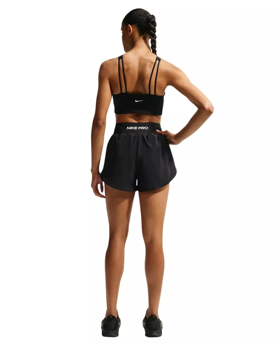 Nike Women's Pro Sculpt 2-in-1 Dri-FIT High-Waisted Shorts - Black - BLACK