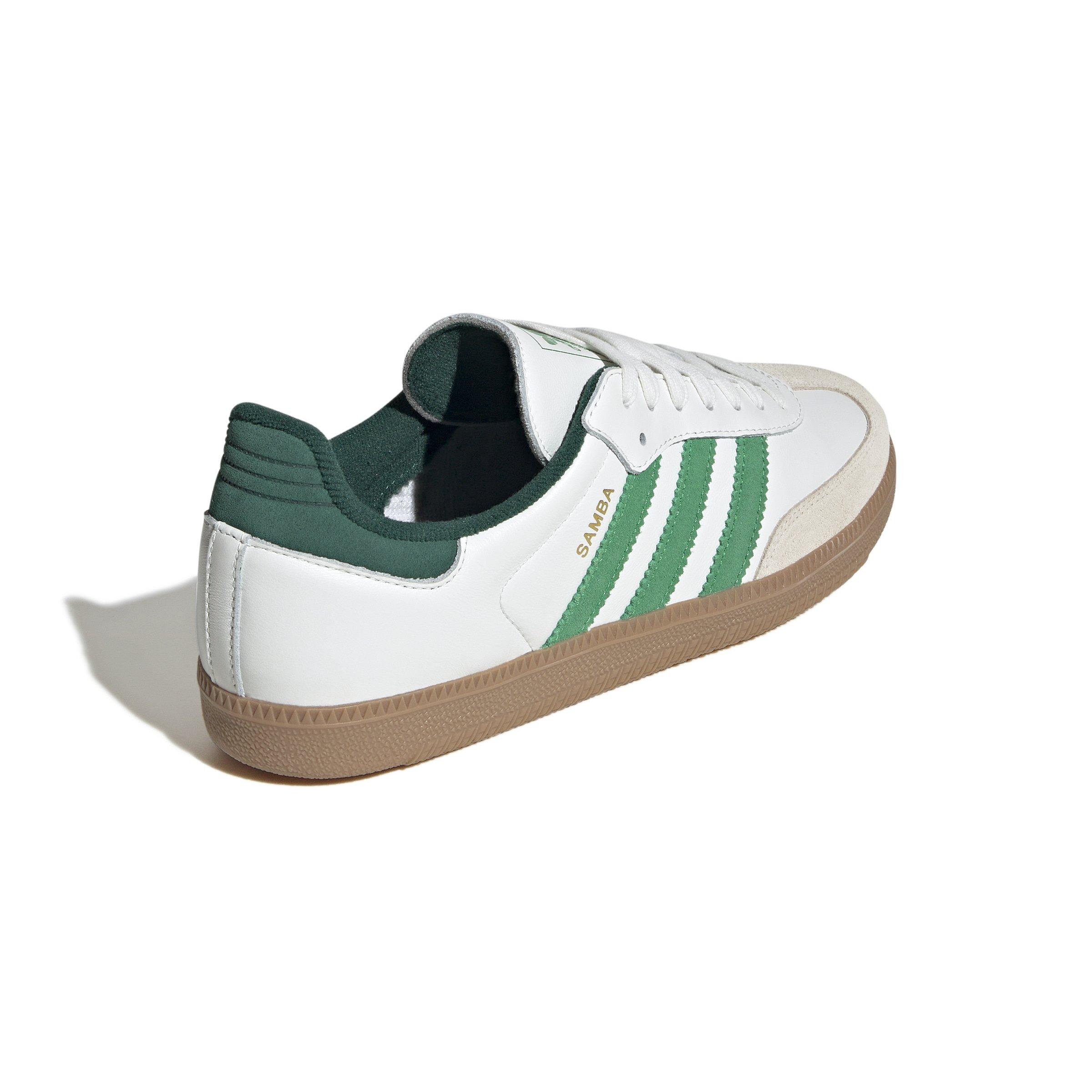 adidas Originals Samba OG "Core White/Green/Collegiate Green" Men's Shoe - WHITE/GREEN/GREEN Thumbnail View 4