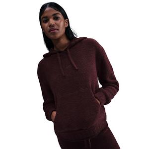 Nike Women's Sportswear Phoenix Cozy Bouclé Loose Knit Hoodie -Burgundy