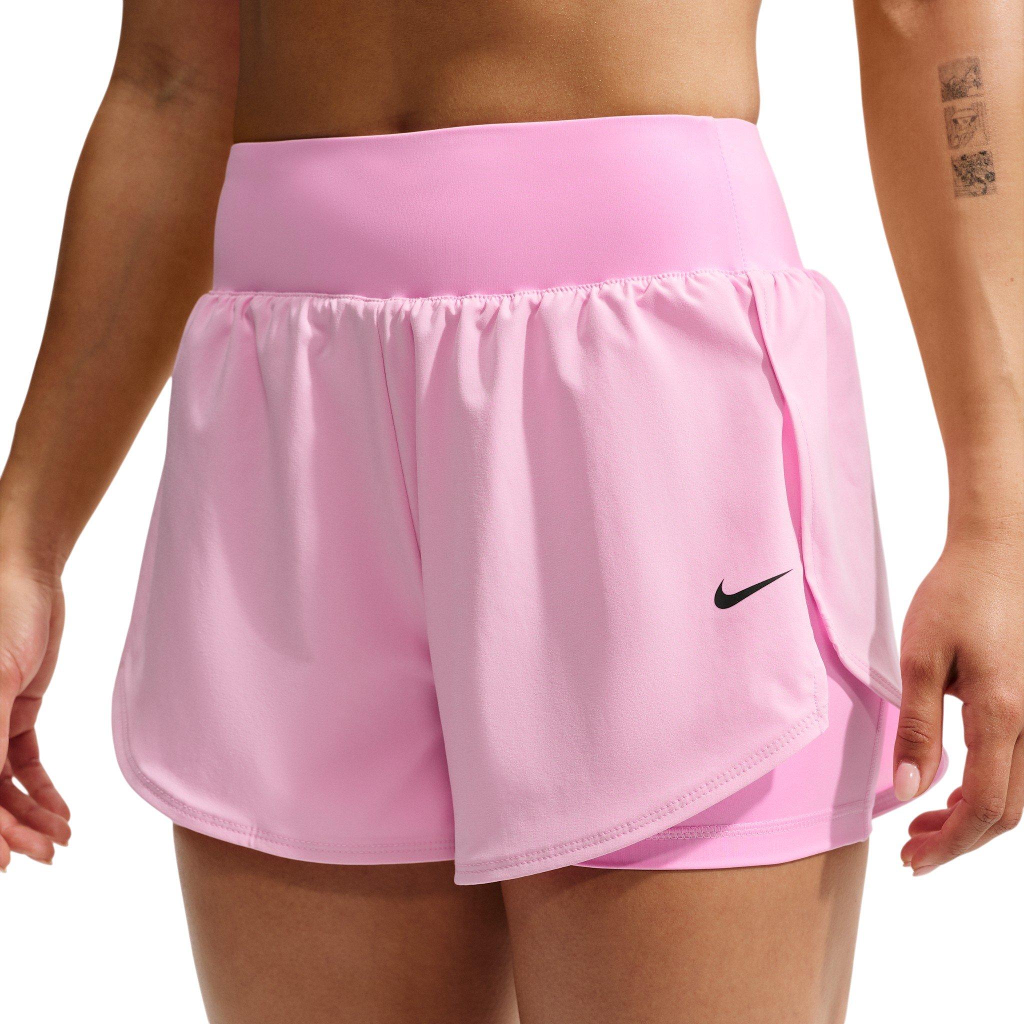 Nike Women's Pro Sculpt 2-in-1 Dri-FIT High-Waisted Shorts - Pink - PINK