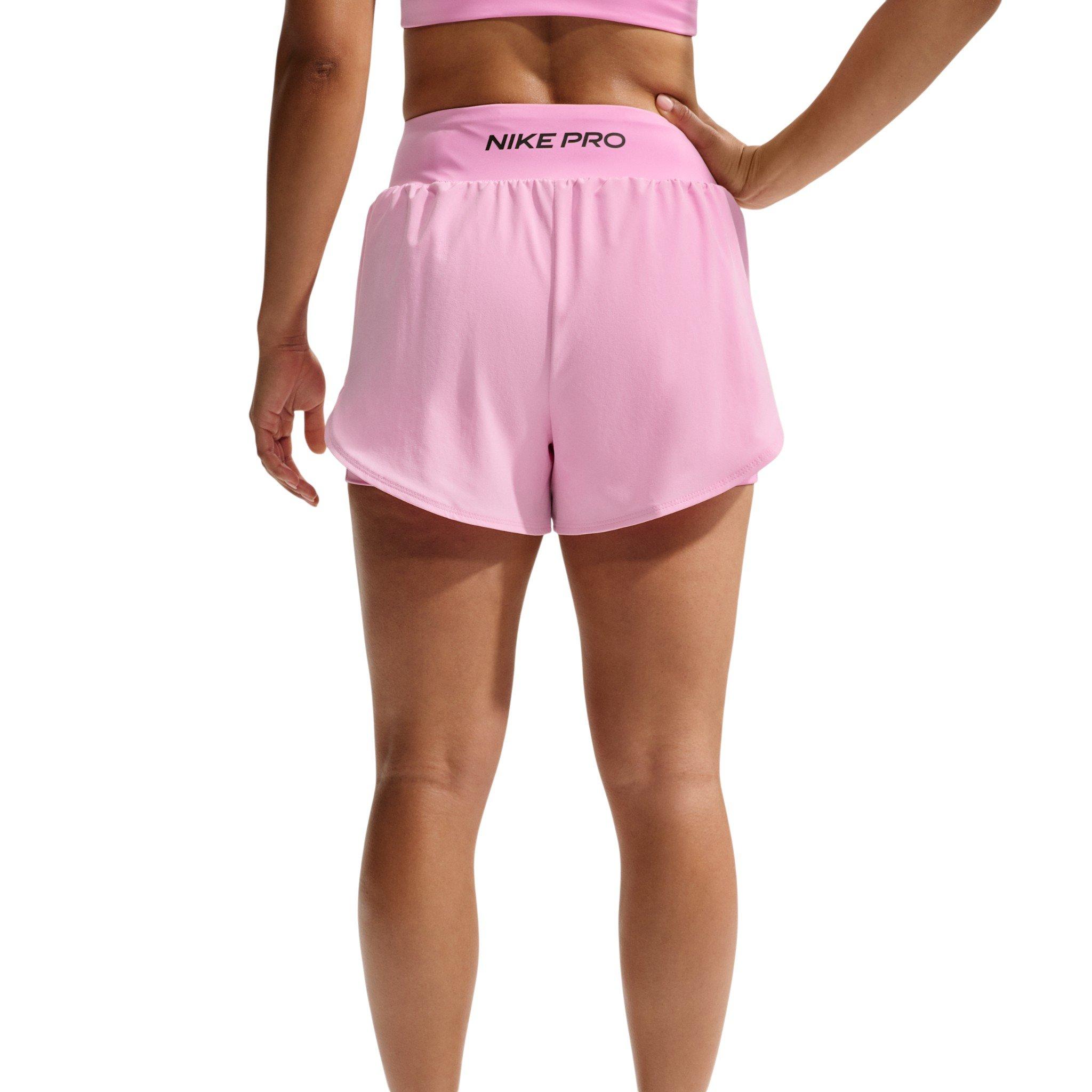 Nike Women's Pro Sculpt 2-in-1 Dri-FIT High-Waisted Shorts - Pink - PINK
