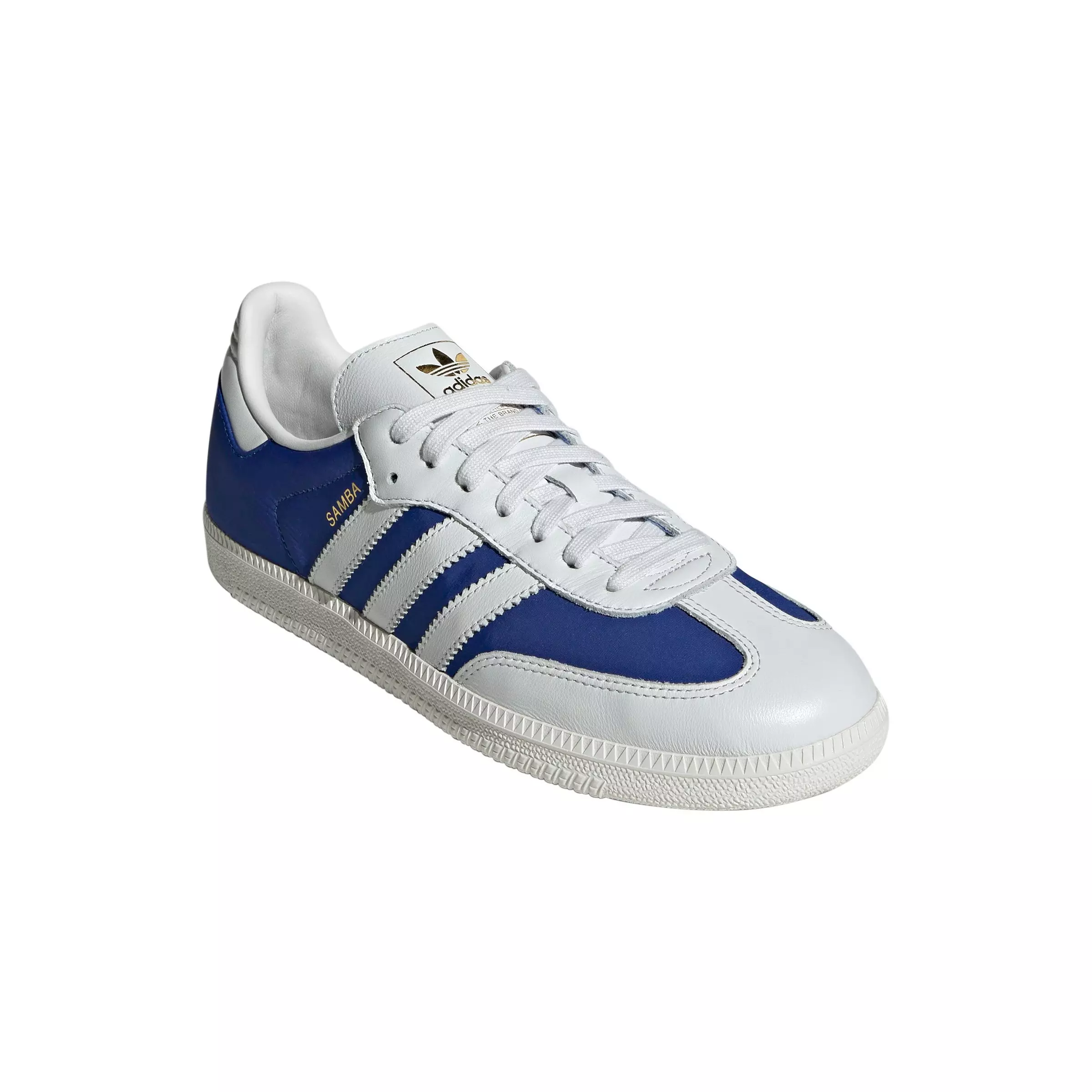 adidas Originals Samba OG "Crystal White/Crystal White/Team Royal Blue" Men's Shoe - WHITE/WHITE/BLUE