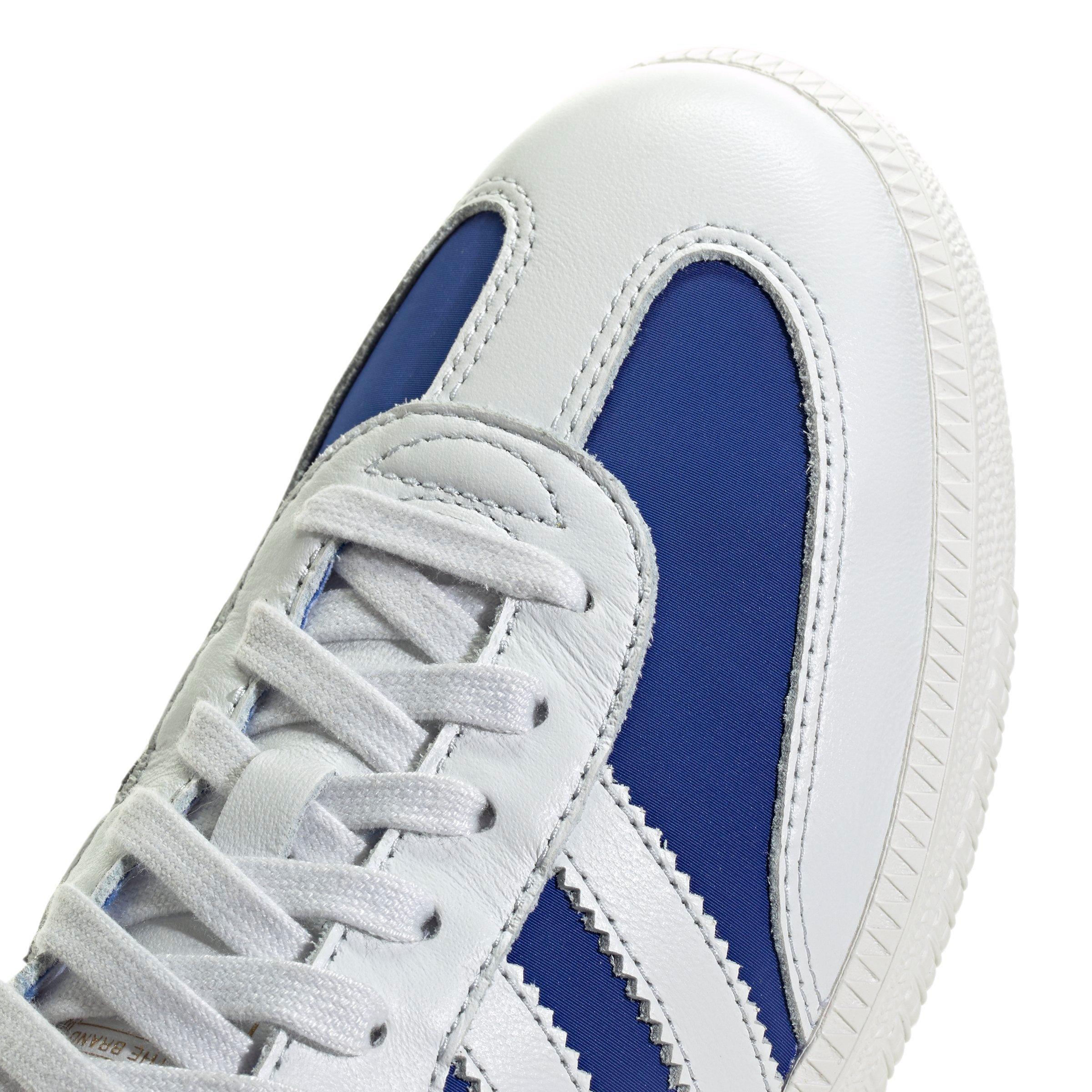 adidas Originals Samba OG "Crystal White/Crystal White/Team Royal Blue" Men's Shoe - WHITE/WHITE/BLUE Thumbnail View 5