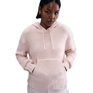 Nike Women's Sportswear Phoenix Cozy Bouclé Loose Knit Hoodie -Pink