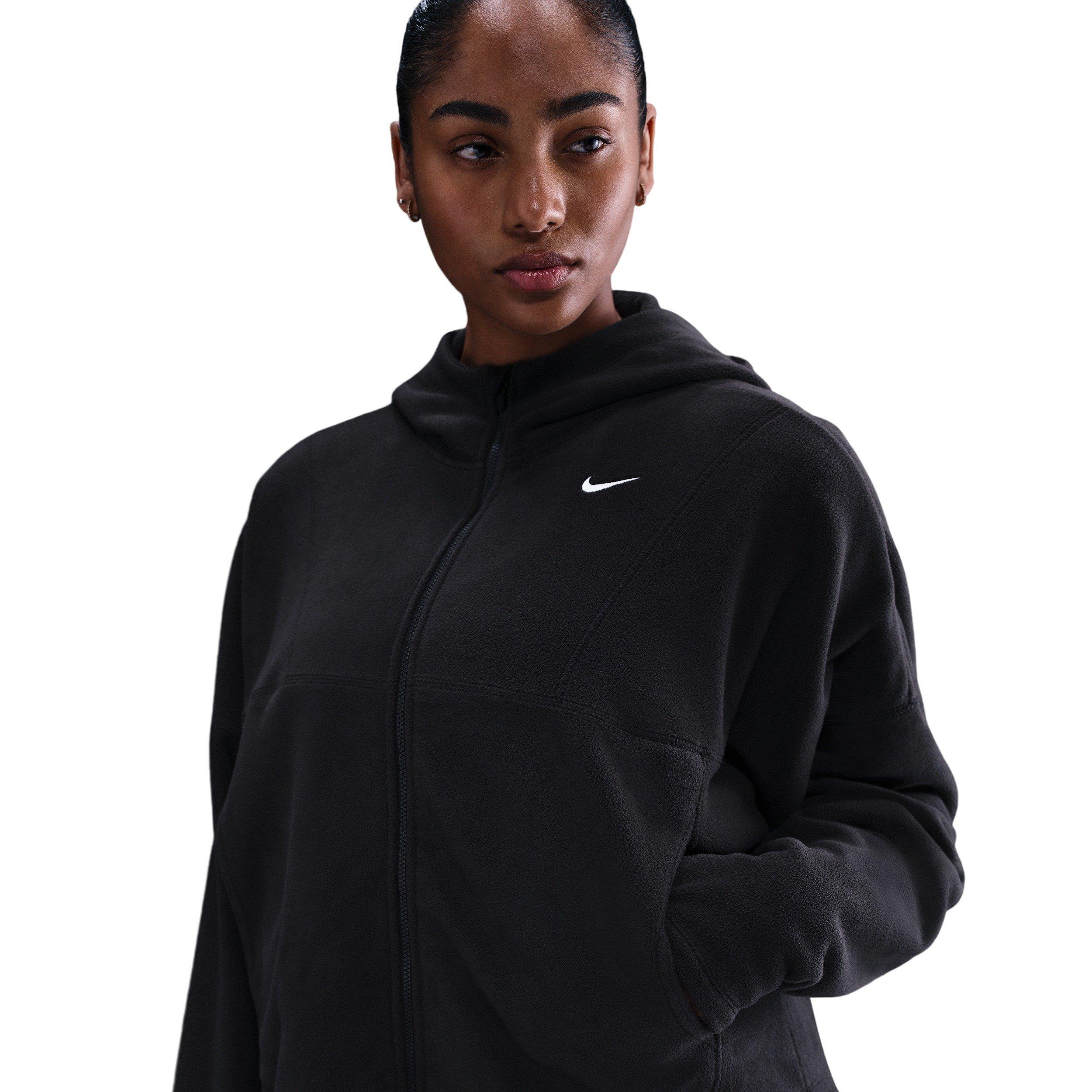 Nike Women's One Therma-FIT Full-Zip Top -Black - BLACK Thumbnail View 1