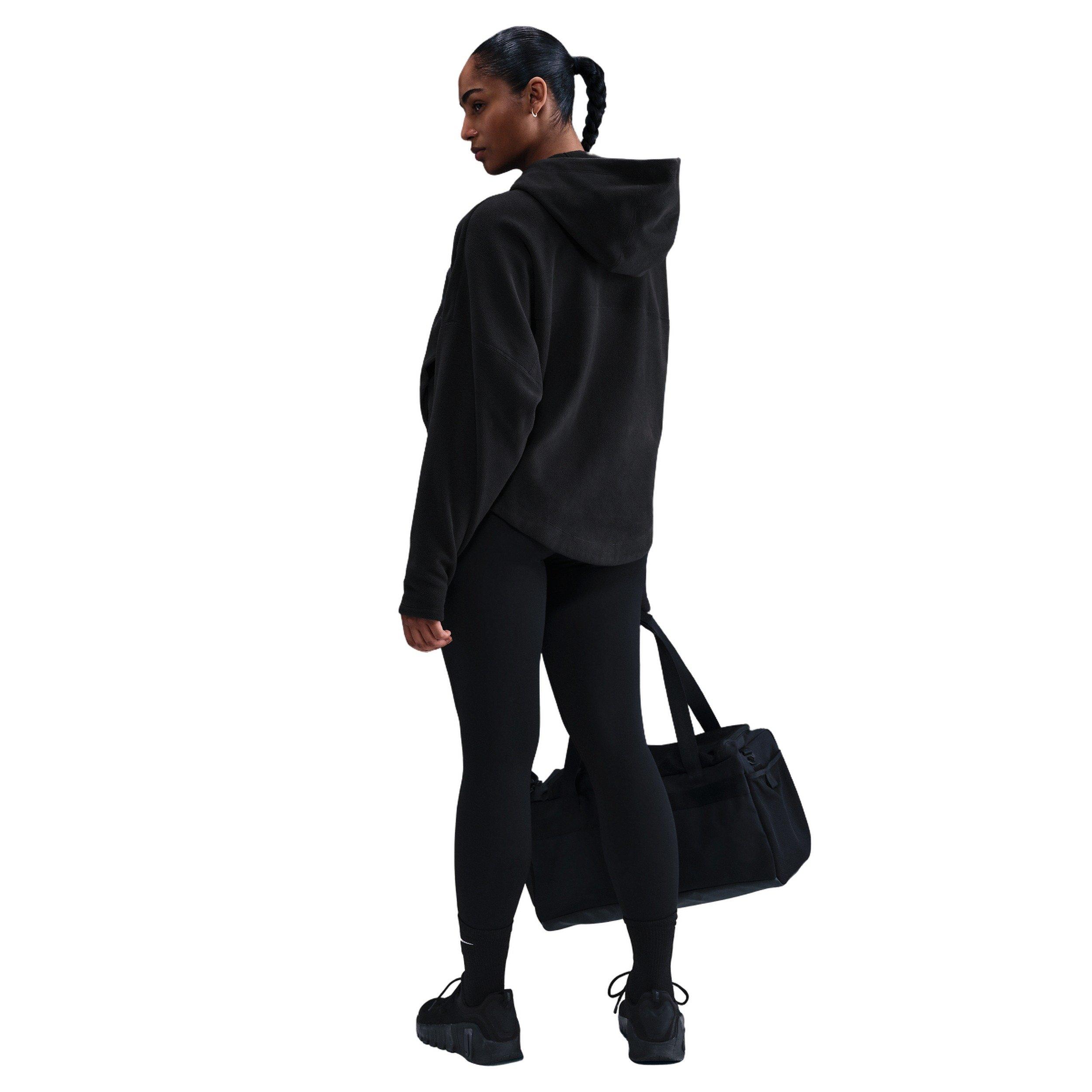 Nike Women's One Therma-FIT Full-Zip Top -Black - BLACK Thumbnail View 5