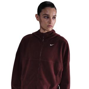 Nike Women's One Therma-FIT Full-Zip Top -Burgundy