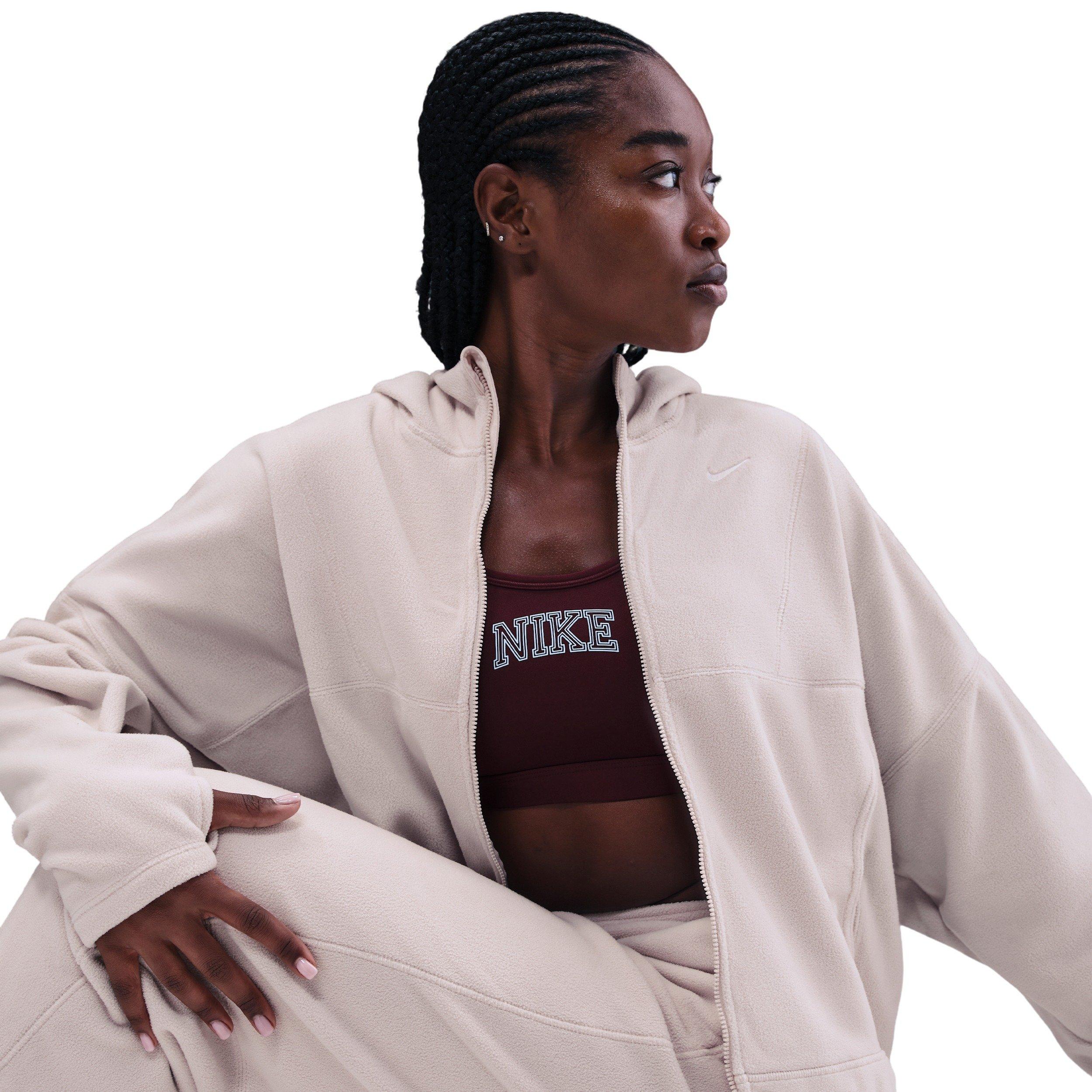 Nike Women's One Therma-FIT Full-Zip Top -Lt Pink - LT PINK Thumbnail View 3