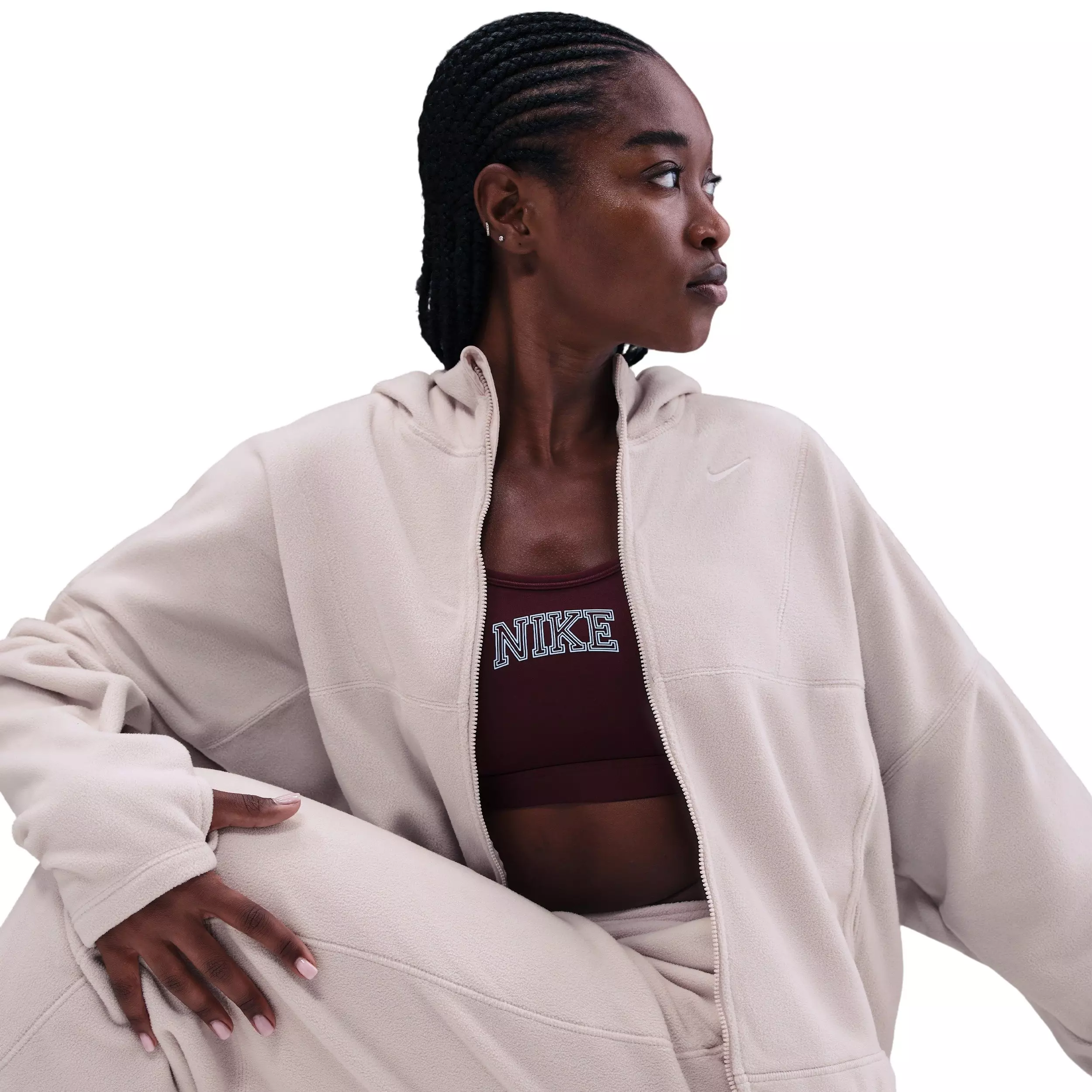 Nike Women's One Therma-FIT Full-Zip Top -Lt Pink - LT PINK