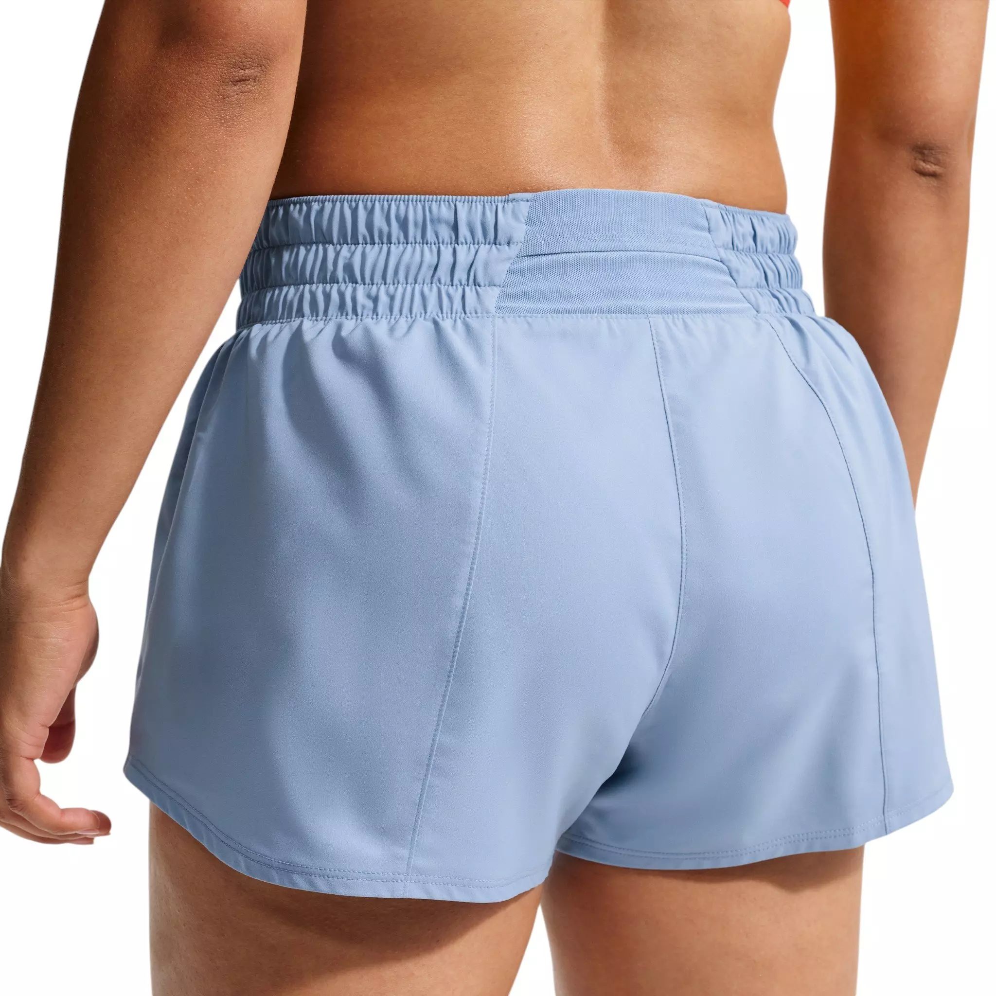 Nike Women's One Dri-FIT Mid-Rise 3" Brief-Lined Shorts - Blue/White - BLUE/WHITE