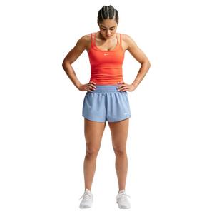Nike Women's One Dri-FIT Mid-Rise 3" Brief-Lined Shorts - Blue/White - BLUE/WHITE