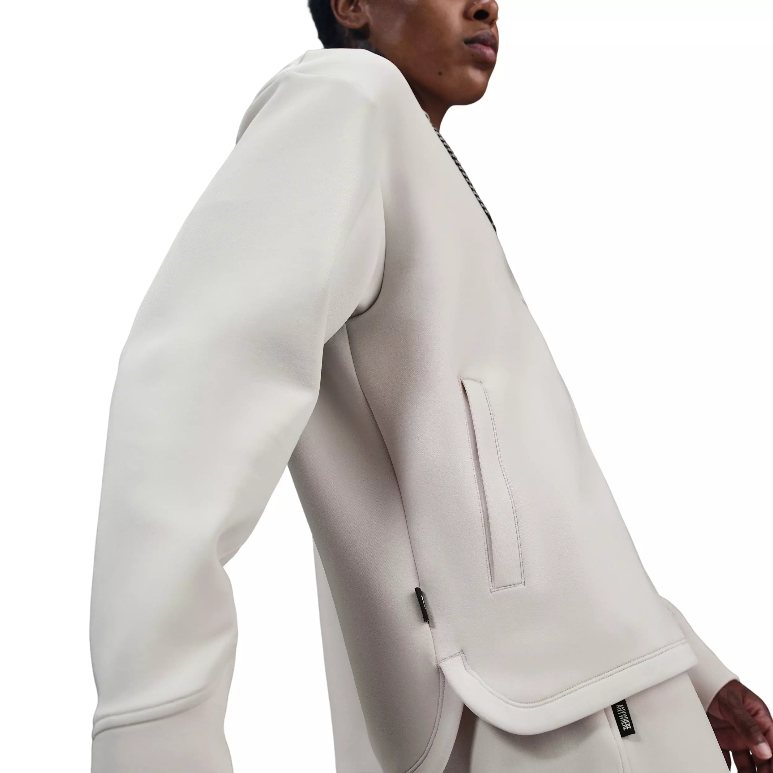 Sabrina Unisex Dri-FIT Loose Full-Zip Basketball Jacket - Lt Brown - LT BROWN