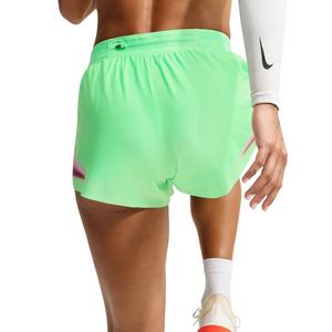 Nike Women's AeroSwift Dri-FIT ADV Brief-Lined 3" Running Shorts - Green/Black - GREEN/BLACK