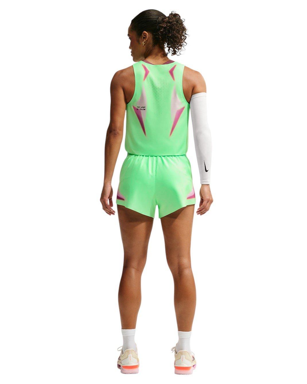 Nike Women's AeroSwift Dri-FIT ADV Brief-Lined 3" Running Shorts - Green/Black - GREEN/BLACK