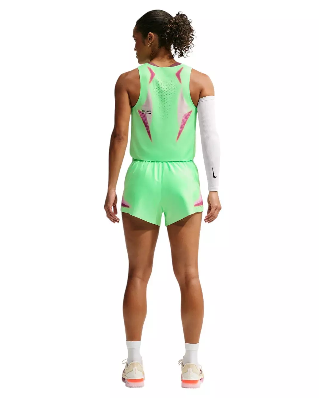 Nike Women's AeroSwift Dri-FIT ADV Brief-Lined 3" Running Shorts - Green/Black - GREEN/BLACK