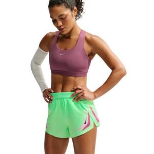Nike Women's AeroSwift Dri-FIT ADV Brief-Lined 3" Running Shorts - Green/Black - GREEN/BLACK