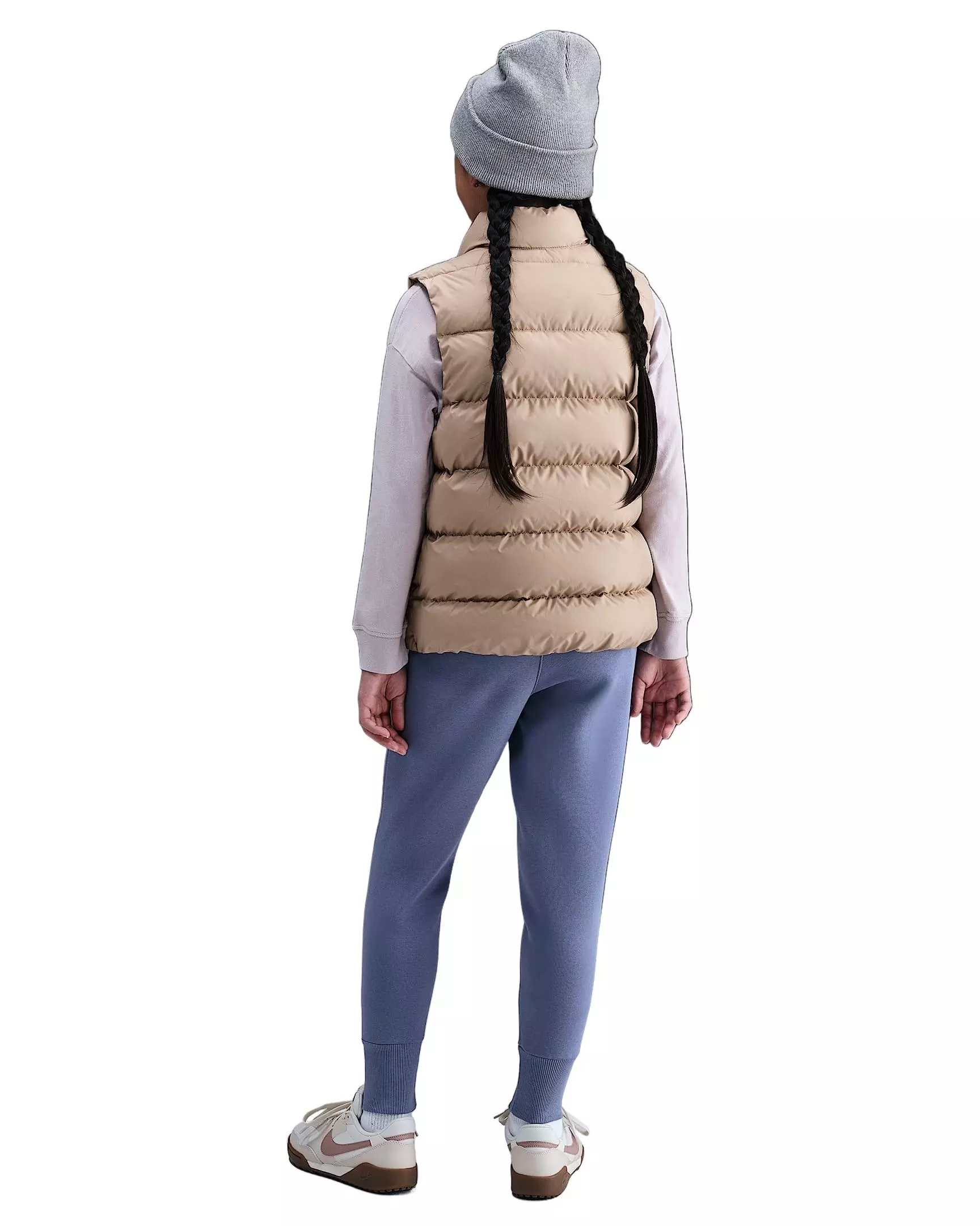 Nike Big Girls' Sportswear Club Fleece High-Waisted Fitted Pants - Blue - BLUE