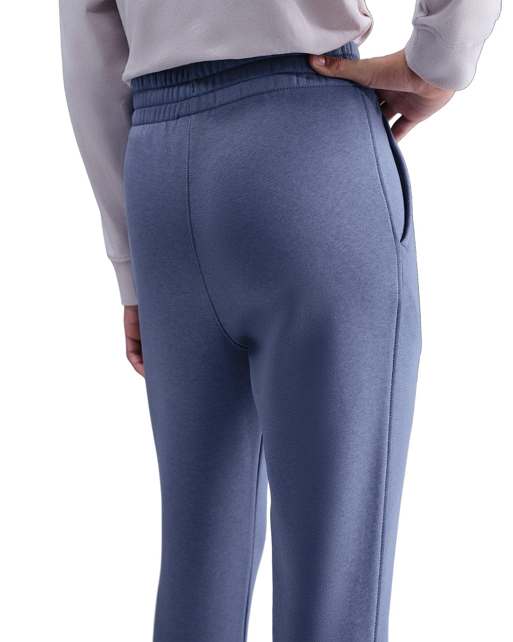 Nike Sportswear Club Fleece High-Waisted Big Girls' Blue Fitted Pants