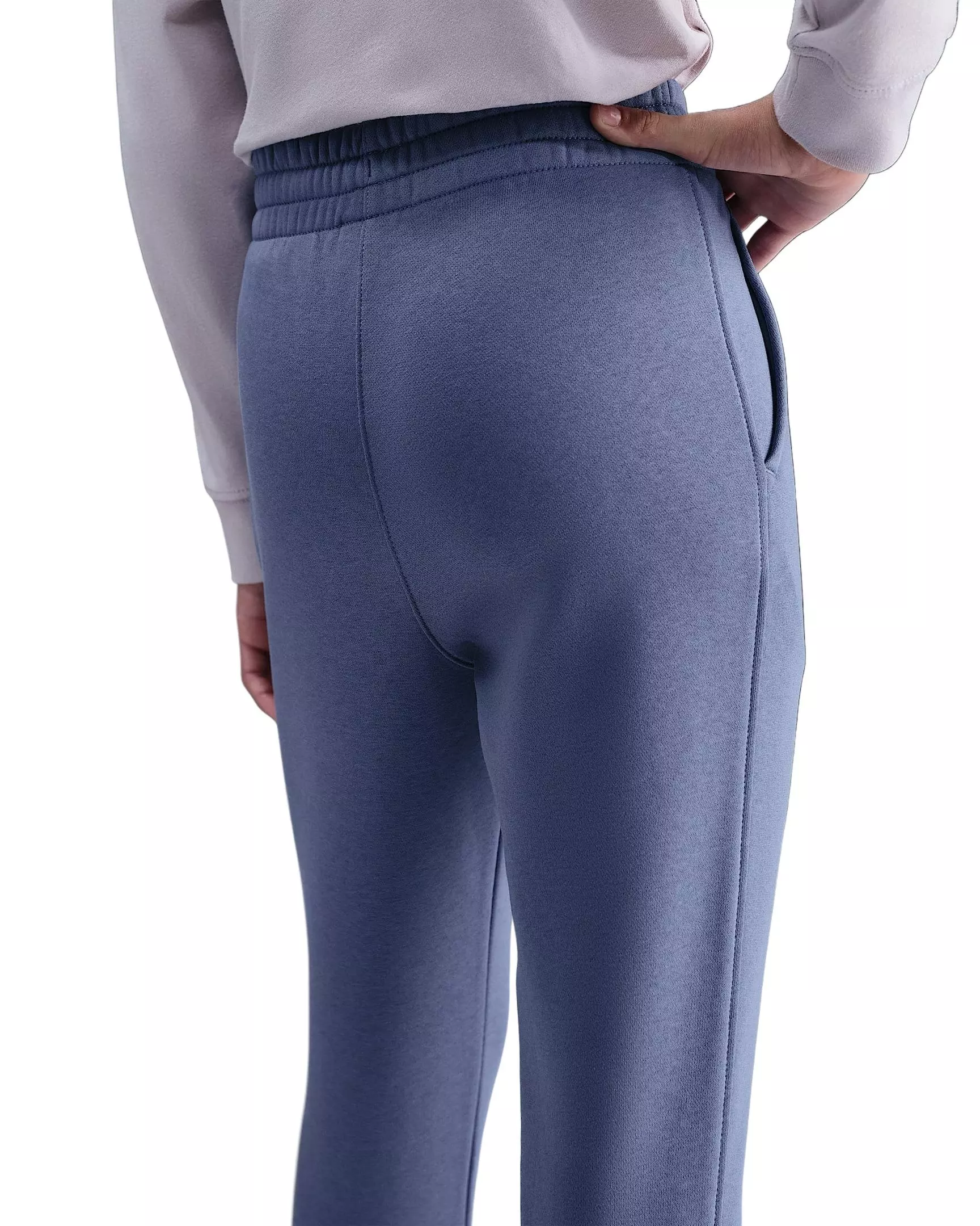 Nike Big Girls' Sportswear Club Fleece High-Waisted Fitted Pants - Blue - BLUE