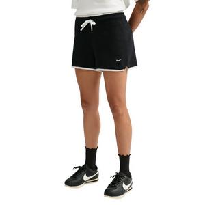 Nike Women's Sportswear Chill Knit Mid-Rise Shorts - Black/White - BLACK/WHITE