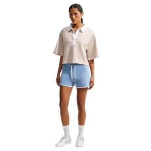 Nike Women's Sportswear Chill Knit Mid-Rise Shorts - Blue/White - BLUE/WHITE
