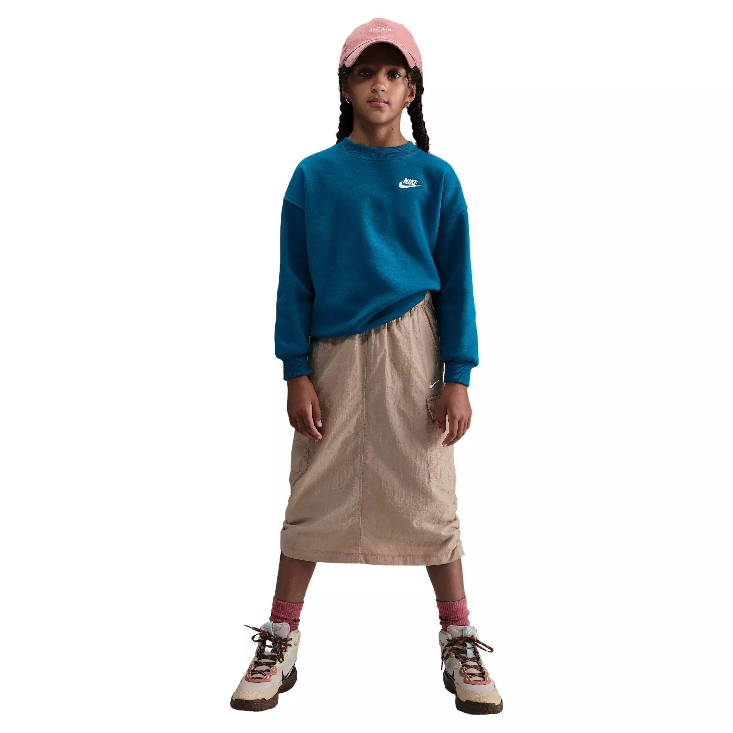 Nike Big Kids' Sportswear Club Fleece Hoodie - Blue - BLUE