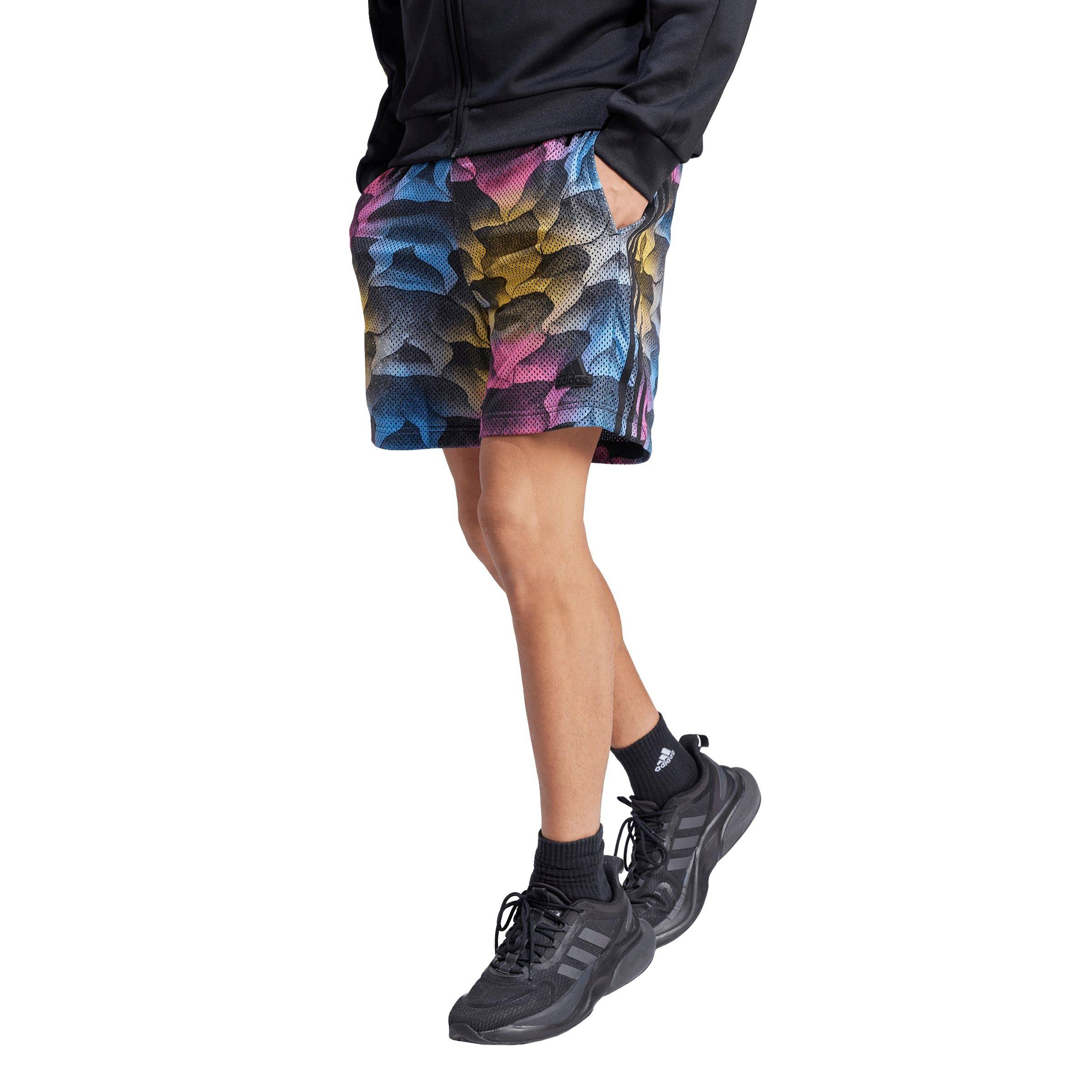 adidas Men's Tiro Allover Print Mesh Shorts - Black/Multi - RED/WHITE/YELLOW Thumbnail View 1