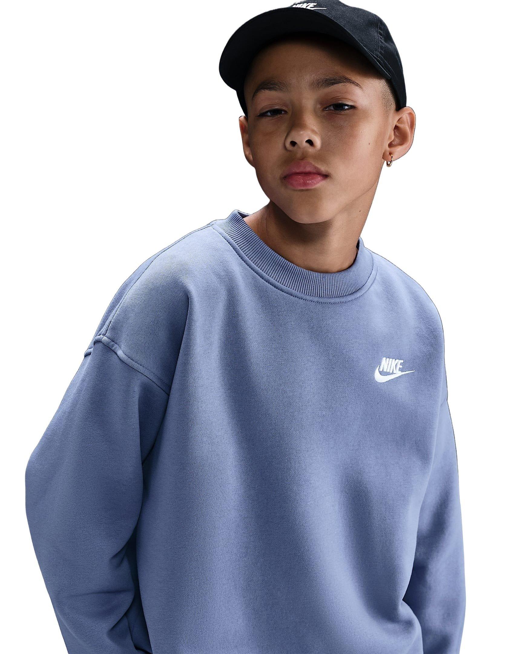 Nike Sportswear Club Fleece Big Kids' Light Blue Hoodie
