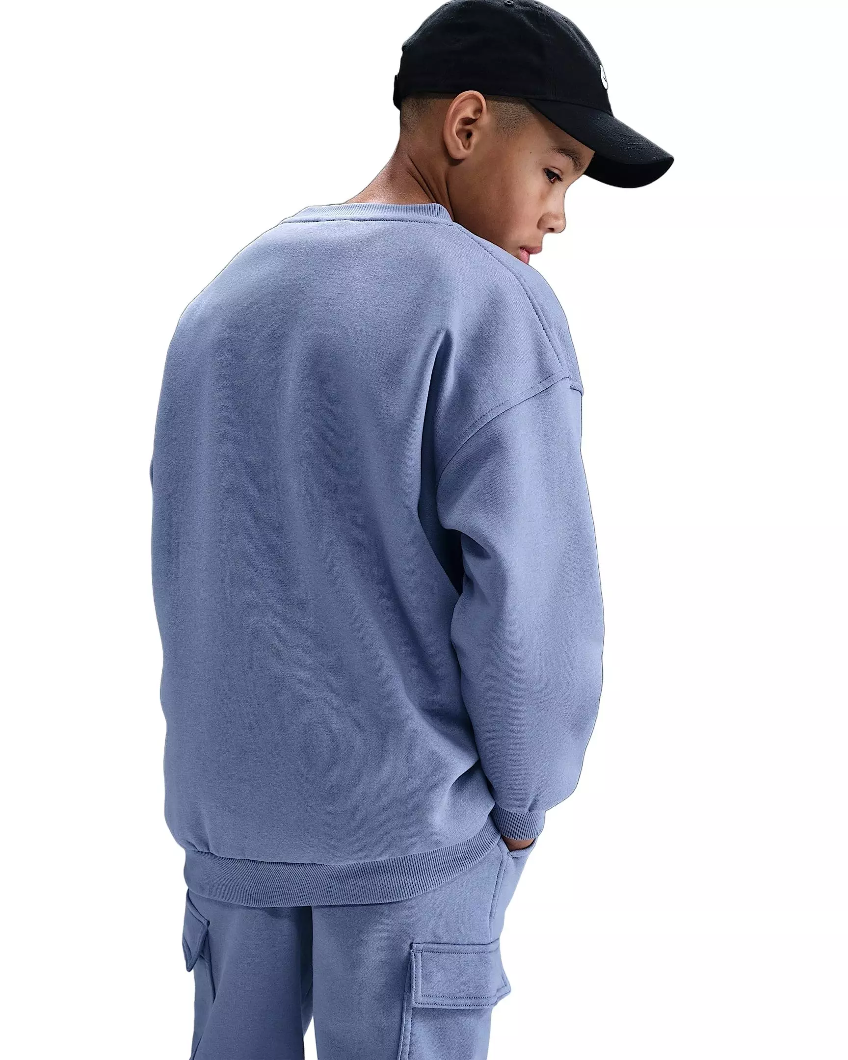 Nike Big Kids' Sportswear Club Fleece Hoodie - Light Blue - LIGHT BLUE