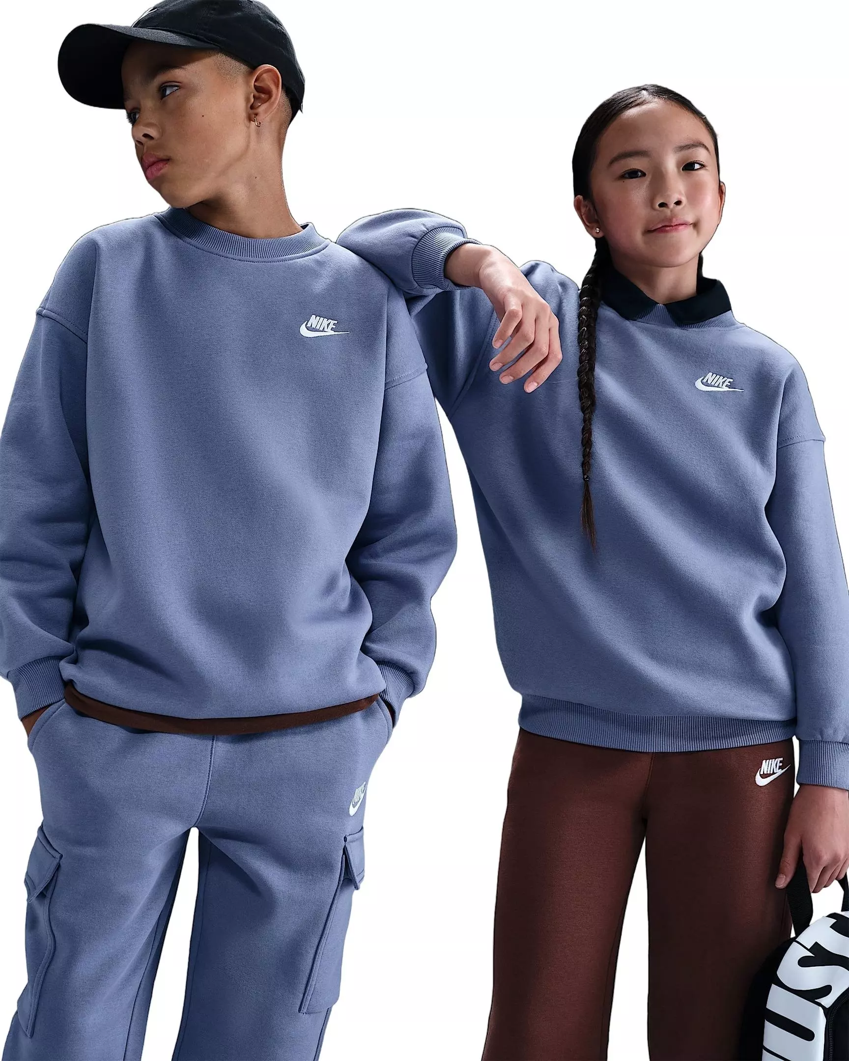 Nike Big Kids' Sportswear Club Fleece Hoodie - Light Blue - LIGHT BLUE