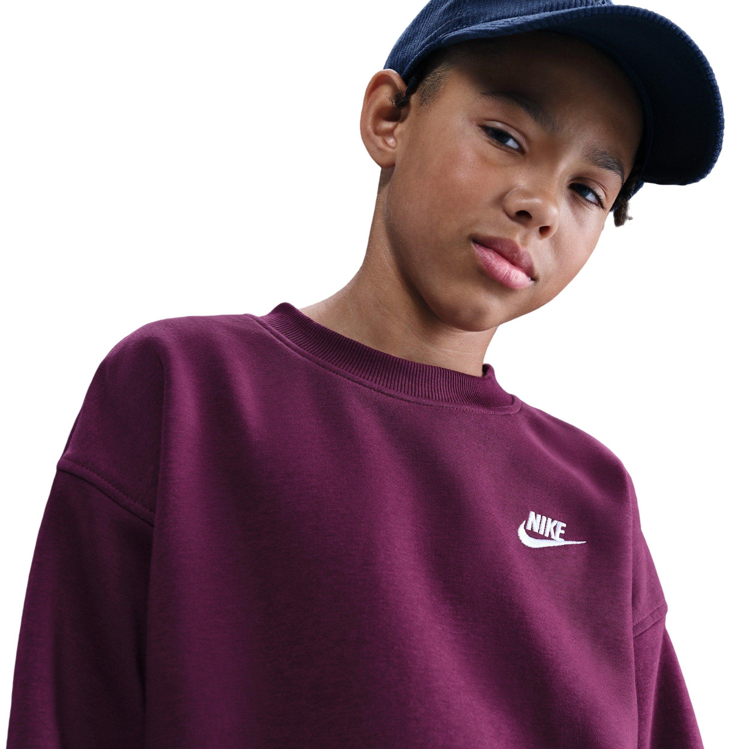 Nike Sportswear Club Fleece Big Kids' Red Hoodie
