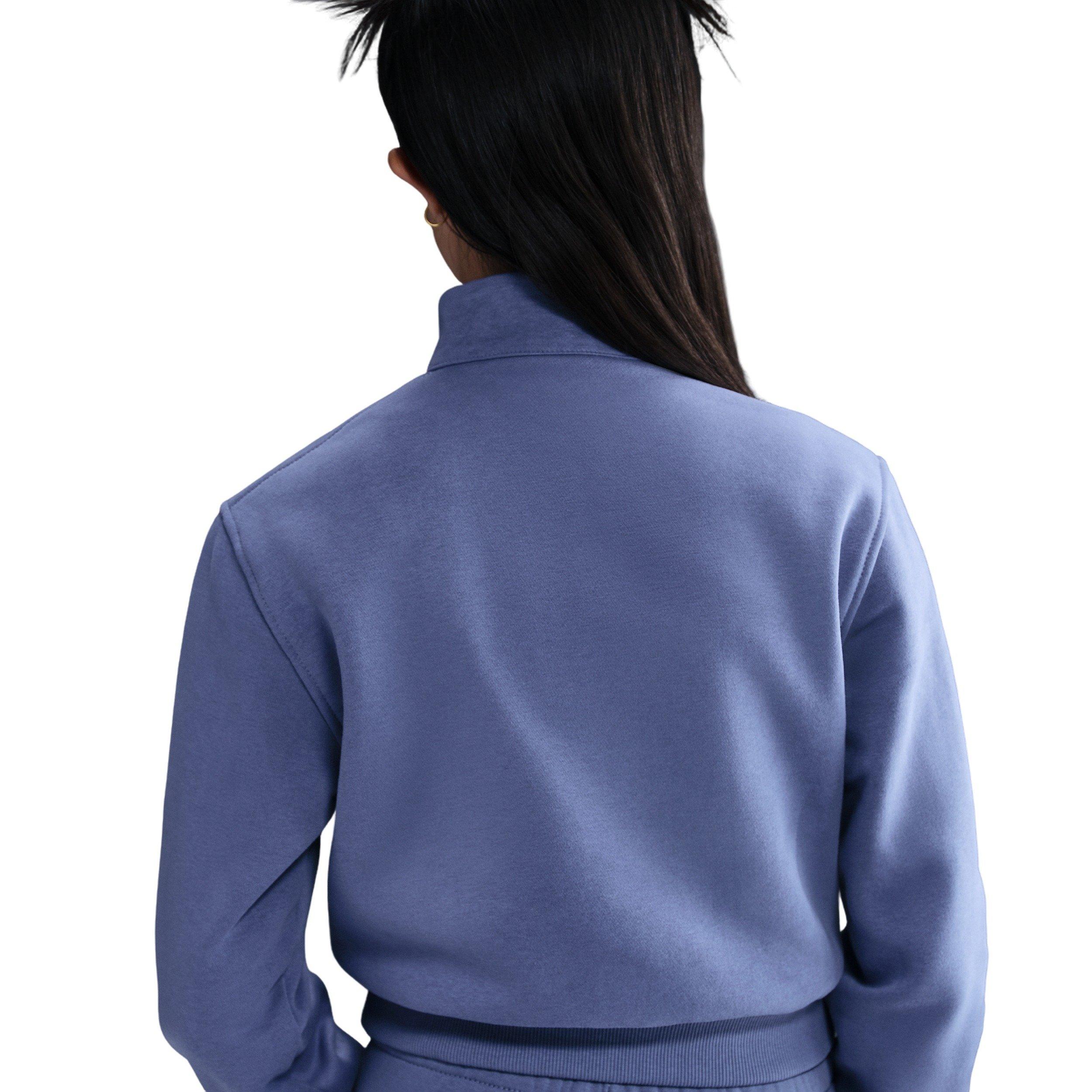 Nike Sportswear Club Fleece 1/2 Zip Big Kids' Blue Long Sleeve Top