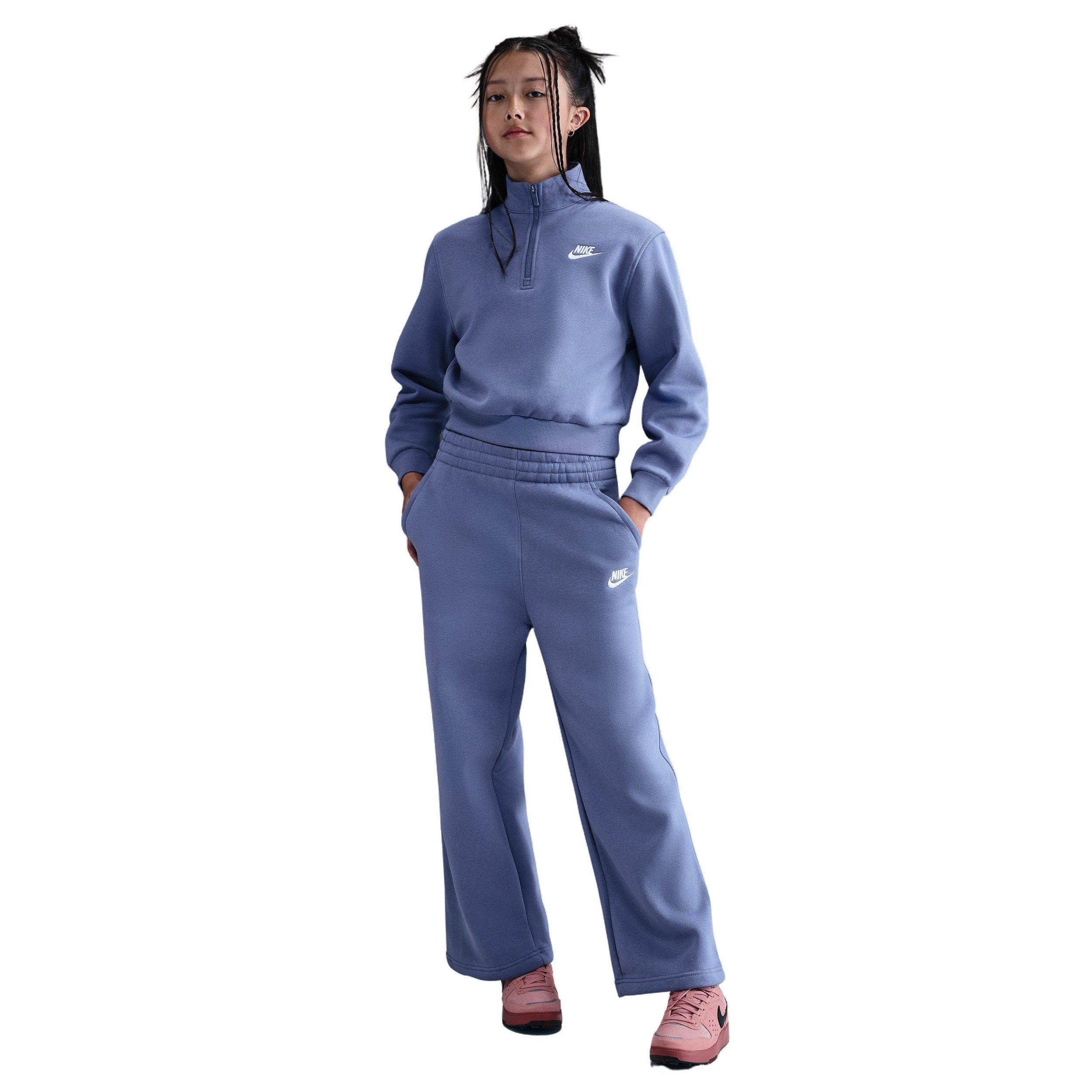 Nike Sportswear Club Fleece 1/2 Zip Big Kids' Blue Long Sleeve Top
