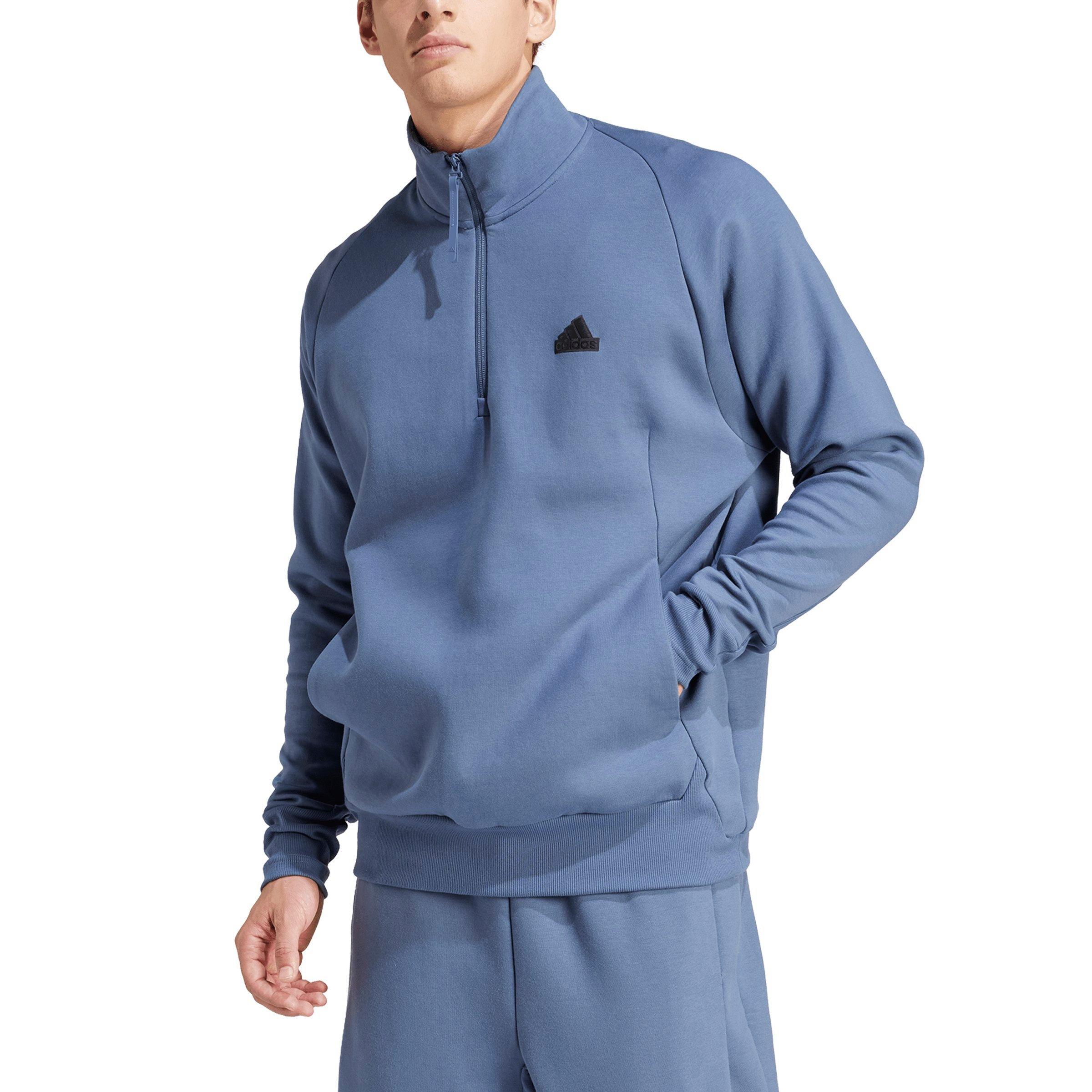 adidas Men's Z.N.E. Half-Zip Sweatshirt - Blue - BLUE Thumbnail View 1