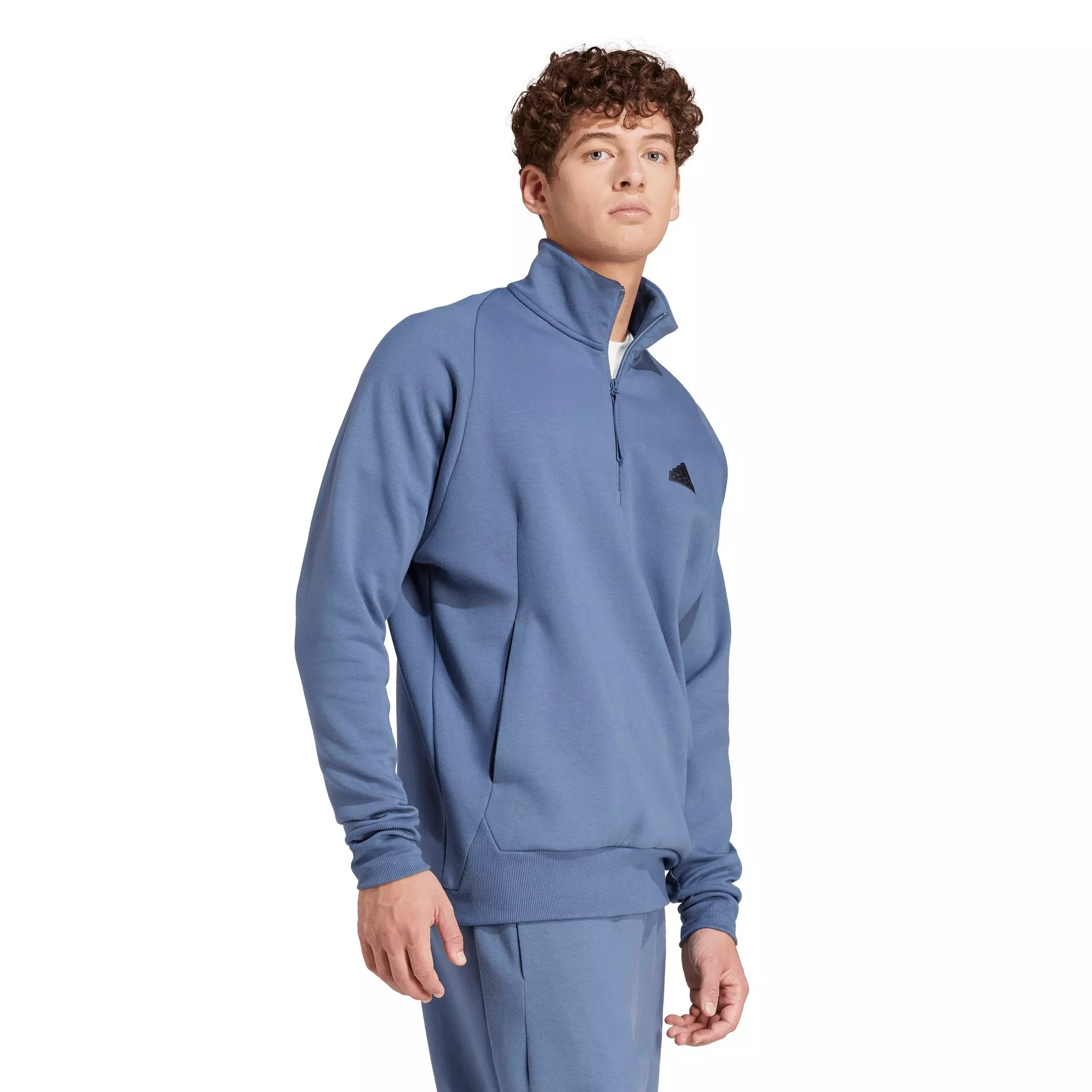 adidas Men's Z.N.E. Half-Zip Sweatshirt - Blue - BLUE