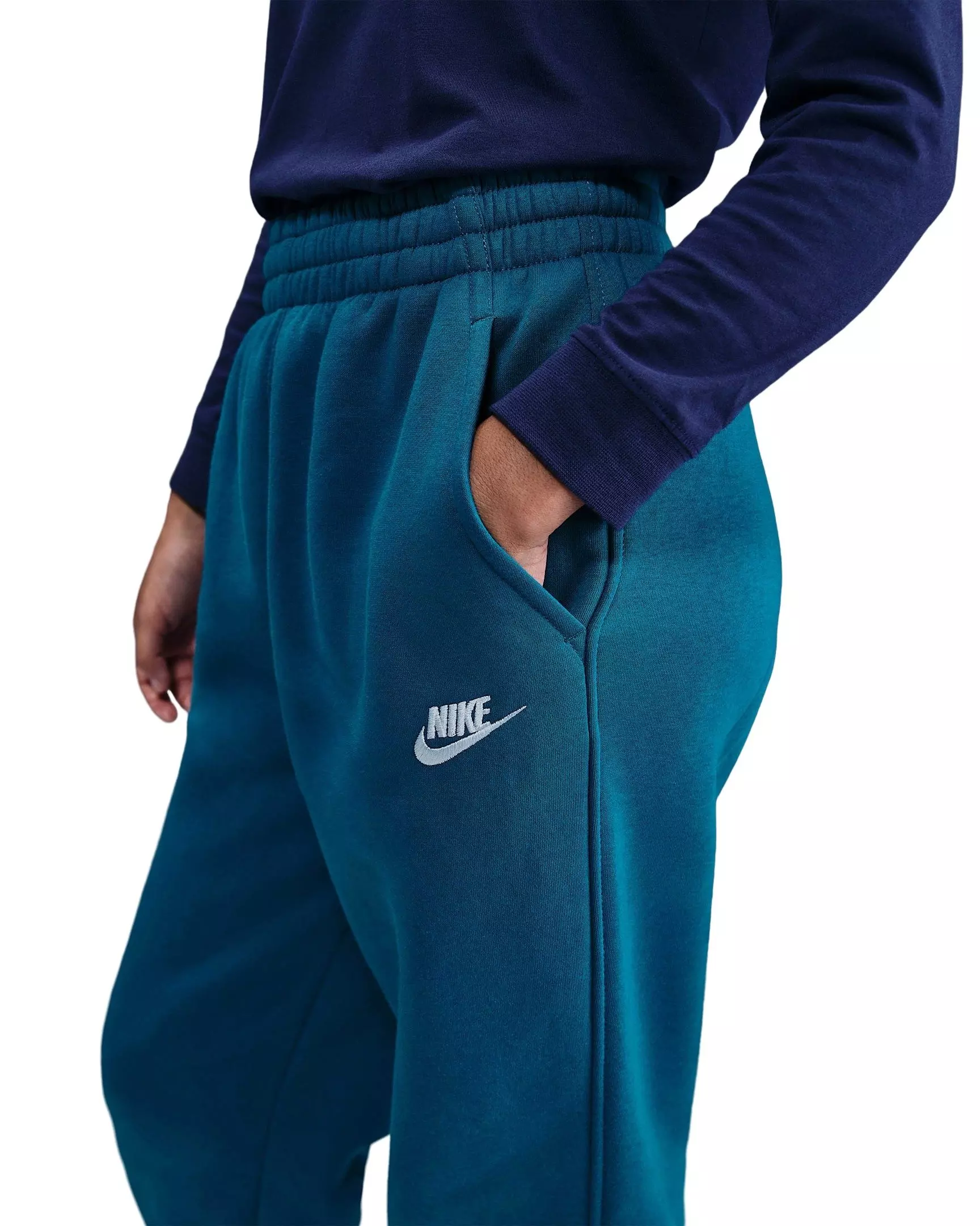 Nike Big Kids' Sportswear Club Fleece Loose Pants - Blue - BLUE