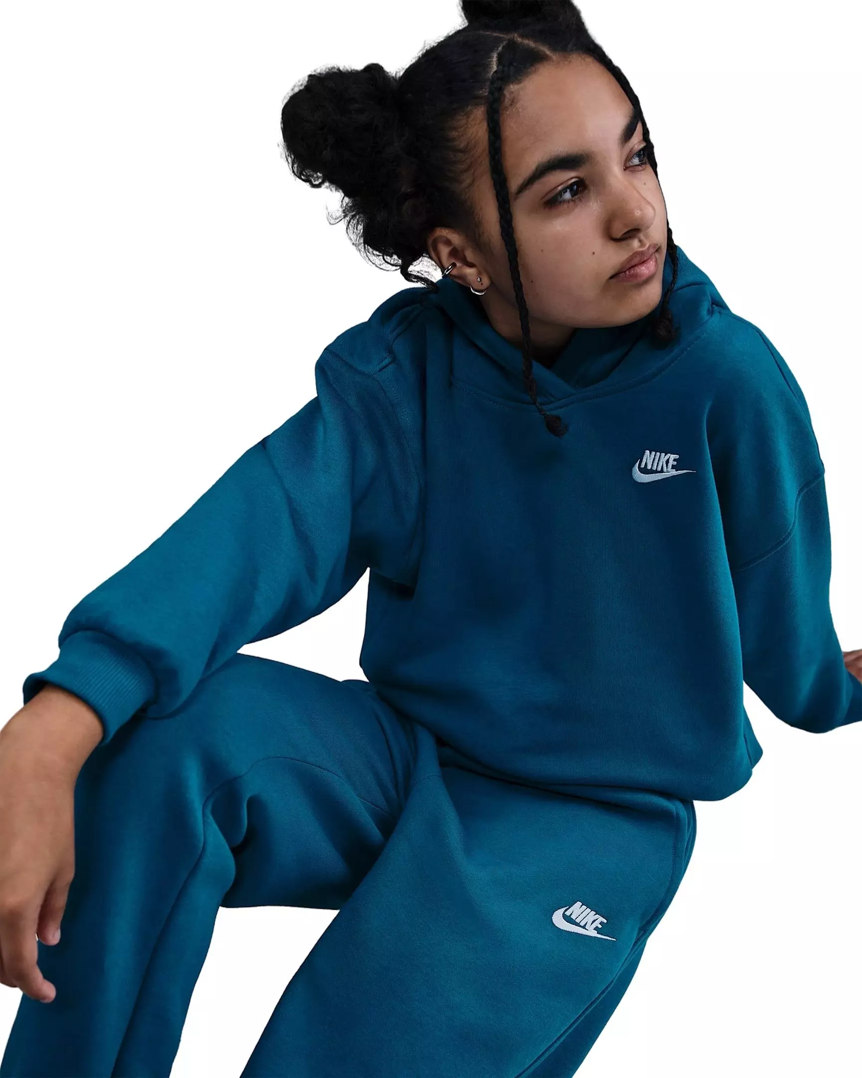 Nike Big Kids' Sportswear Club Fleece Loose Pants - Blue - BLUE