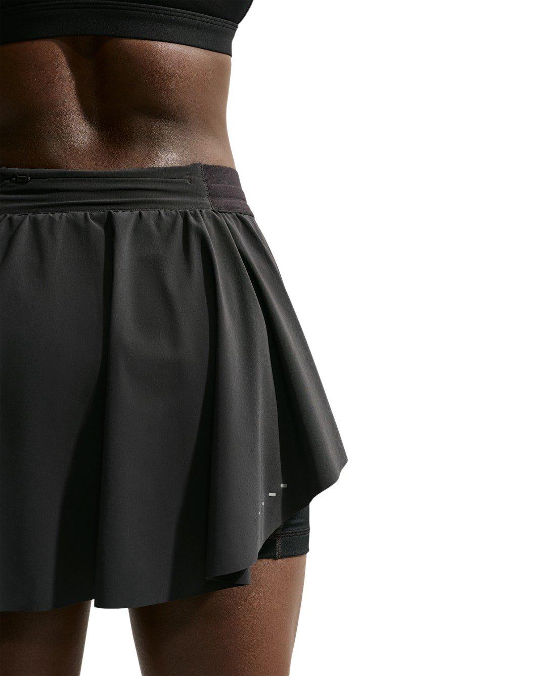 Nike Women's Swift Dri-FIT Running Skort - Black/Green - BLACK/GREEN